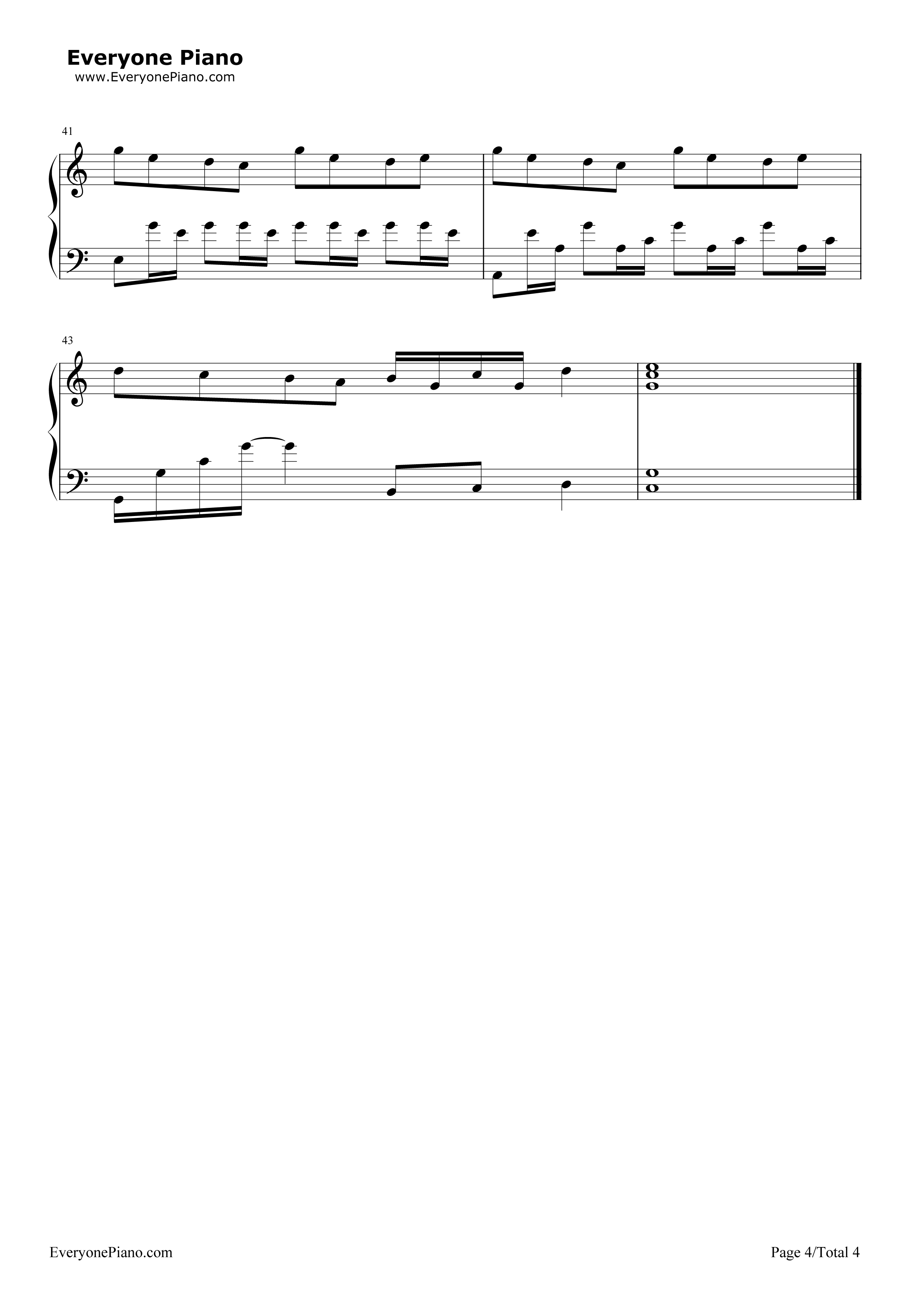 好好(想把你写成一首歌)钢琴谱_五月天