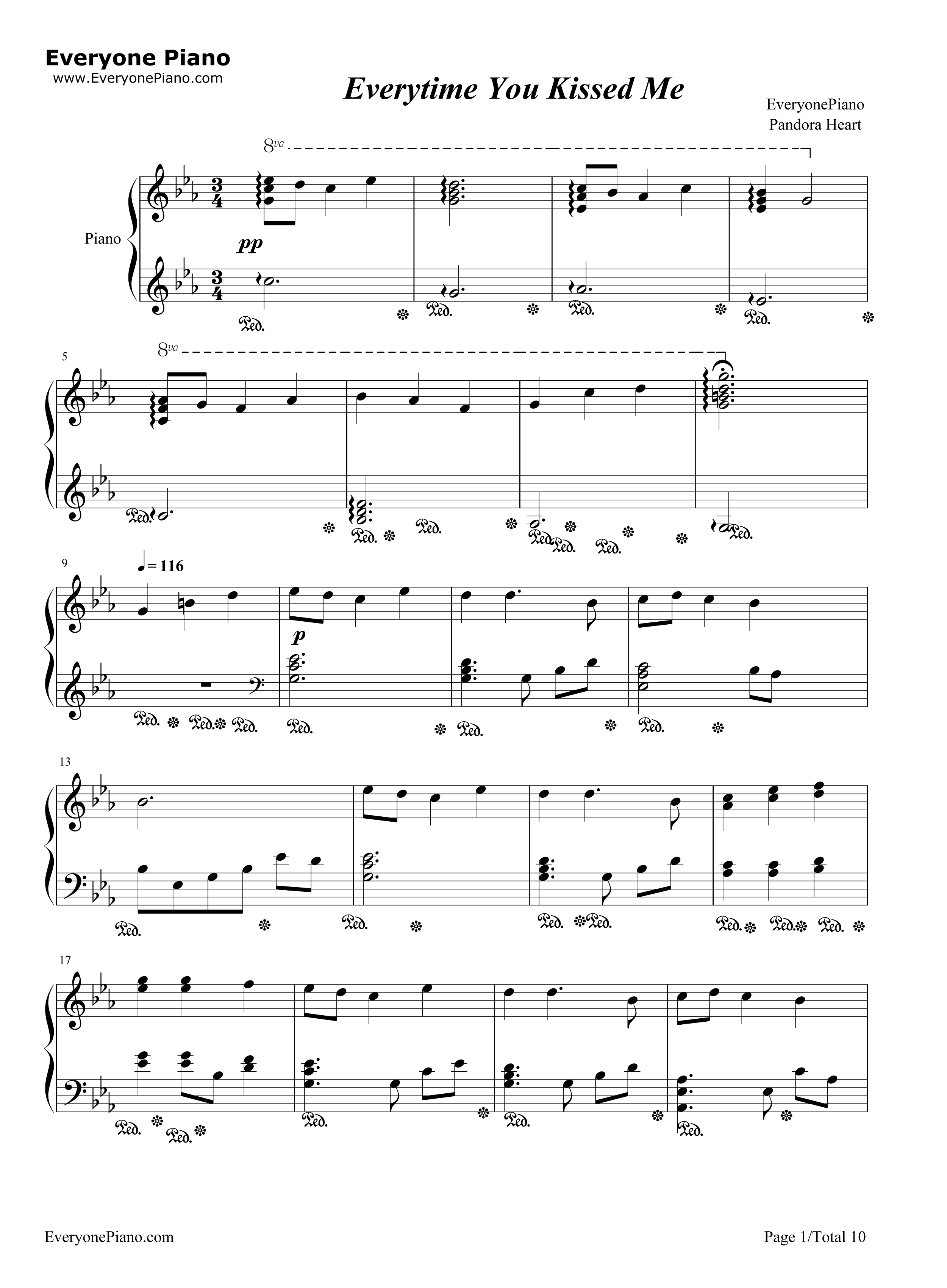 Everytime_You_Kissed_Me钢琴谱_Emily_Bindiger