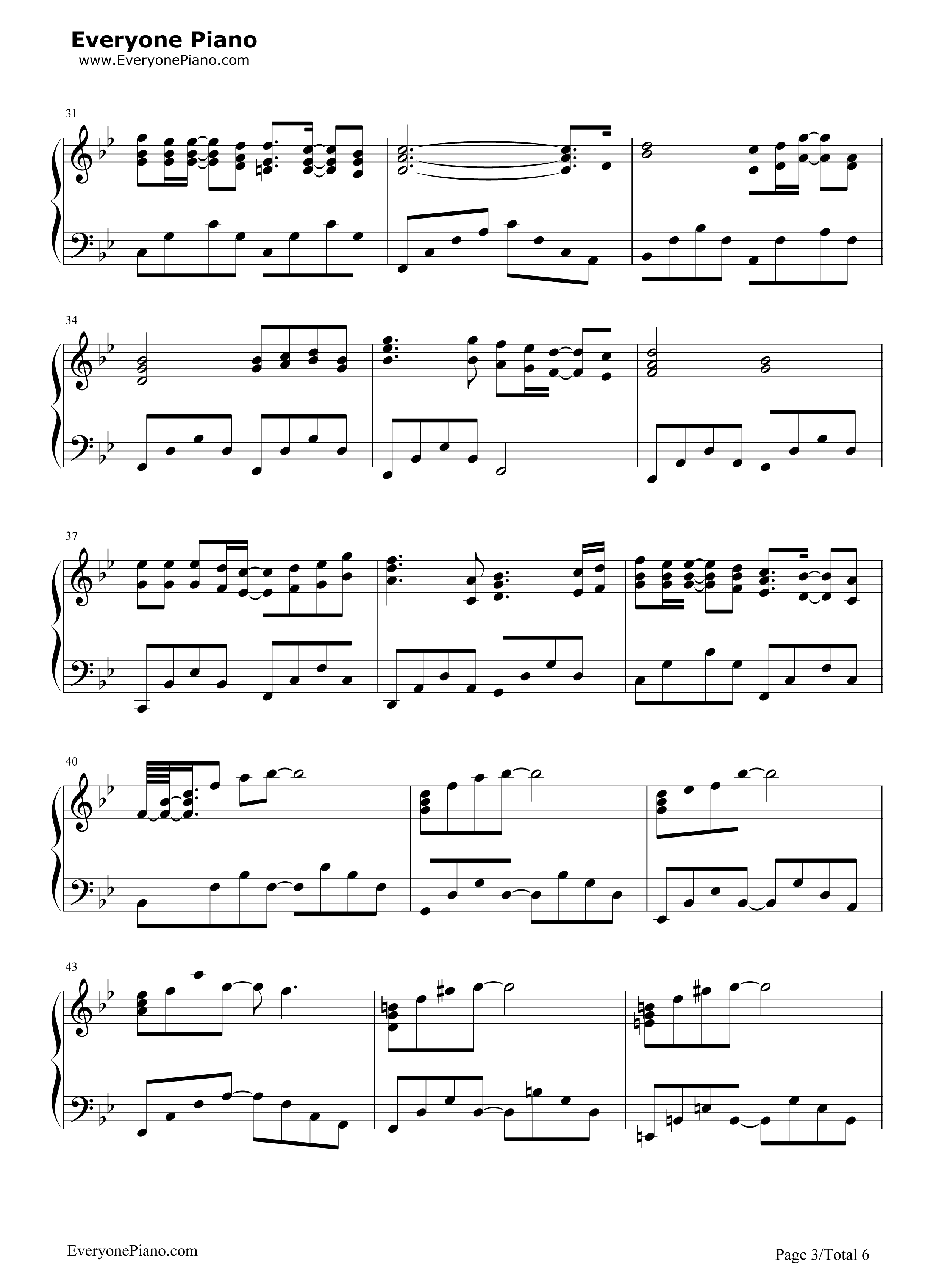 许愿钢琴谱_梁咏琪_古巨基