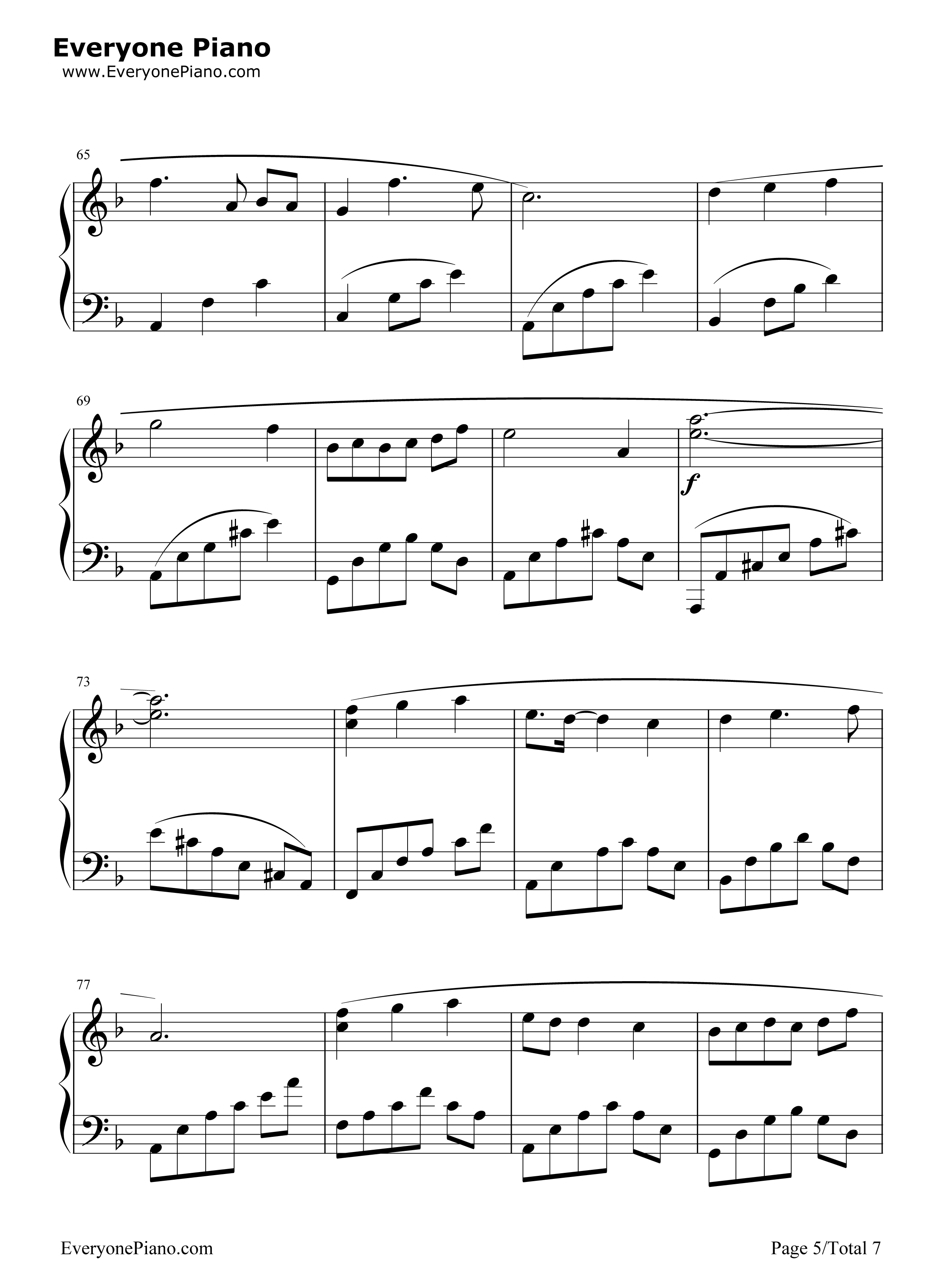 幸福相守钢琴谱_孙楠