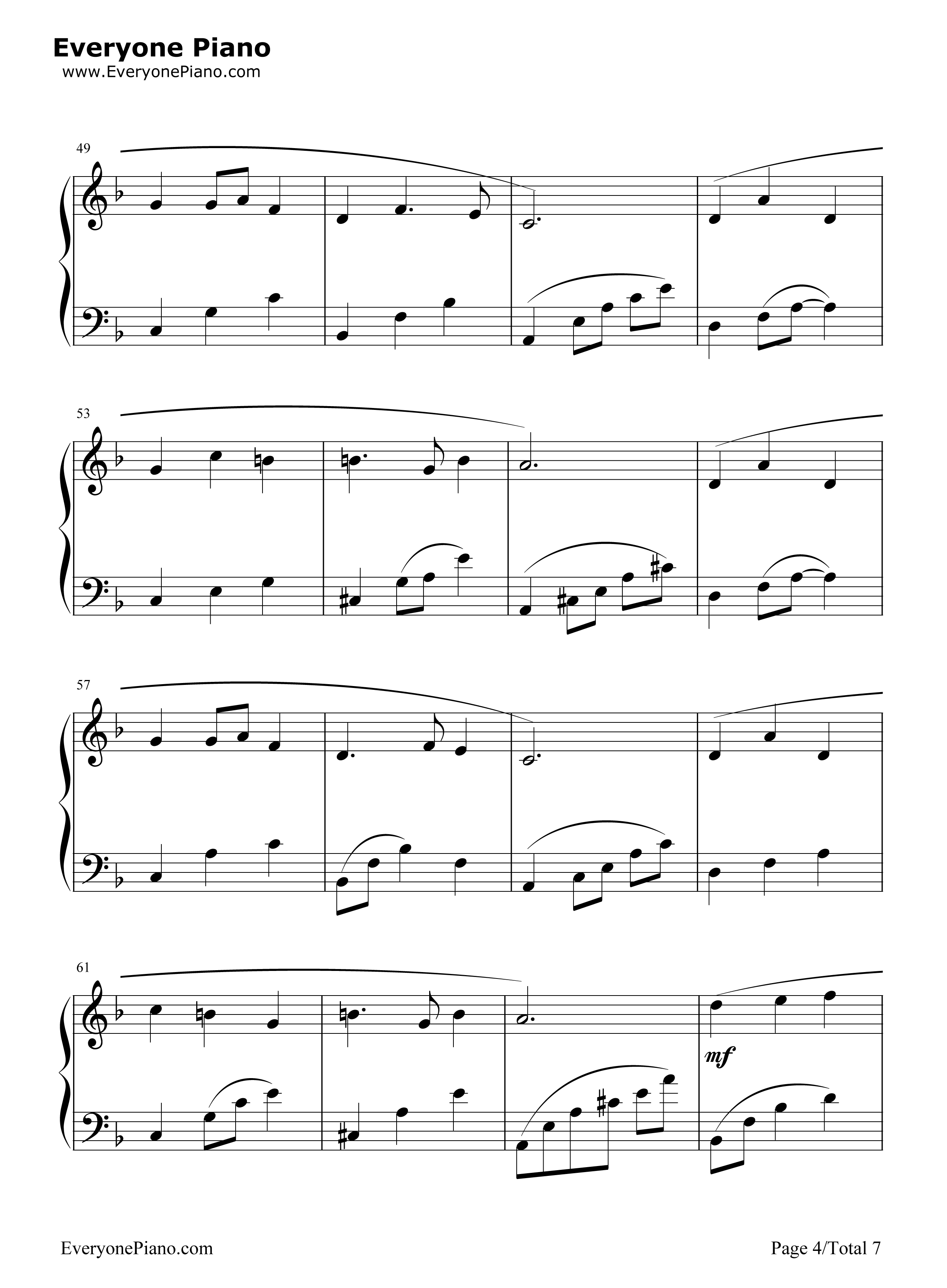 幸福相守钢琴谱_孙楠