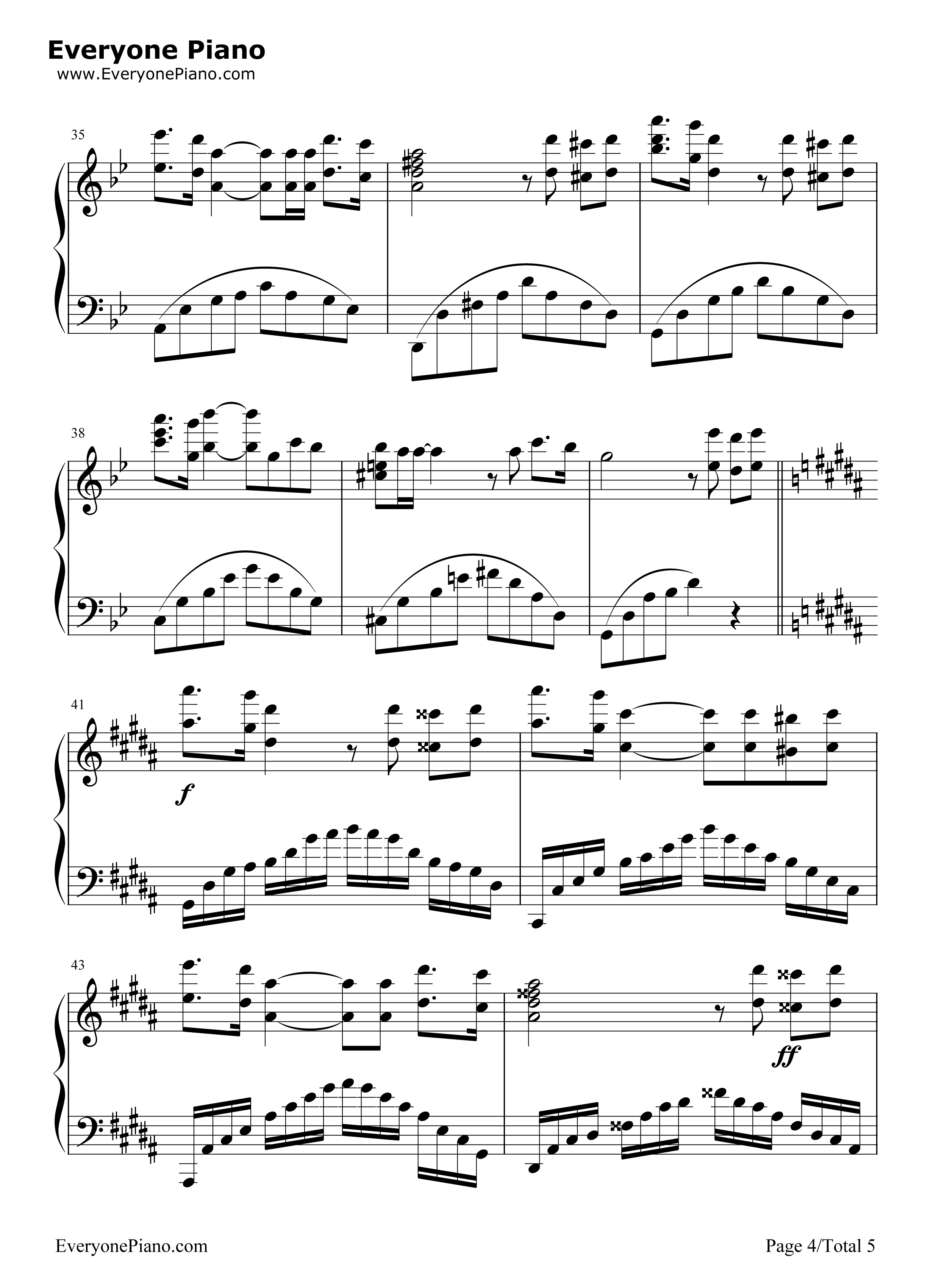 让梦冬眠钢琴谱_孙楠_艾雨