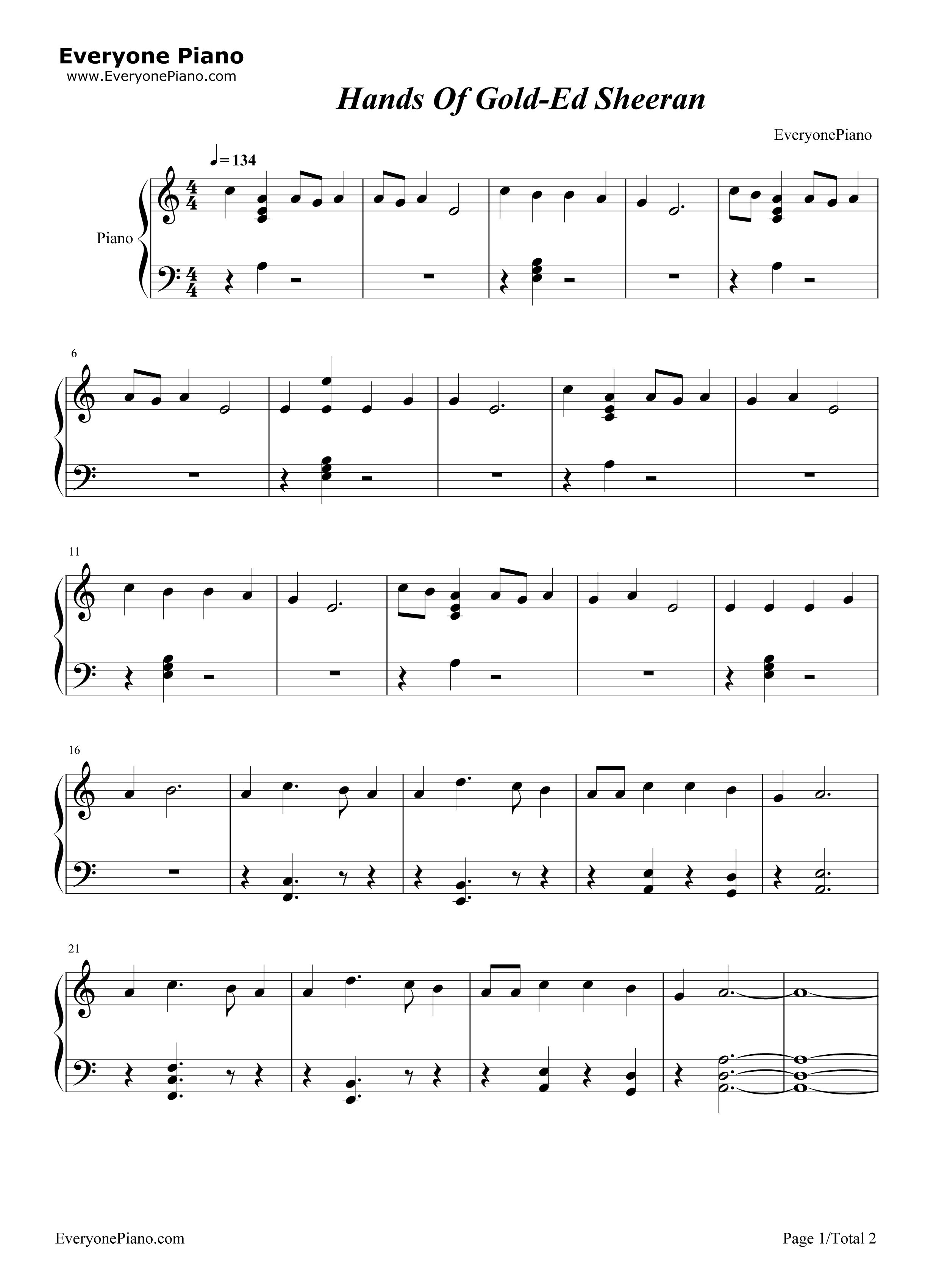 Hands_Of_Gold钢琴谱_Ed_Sheeran