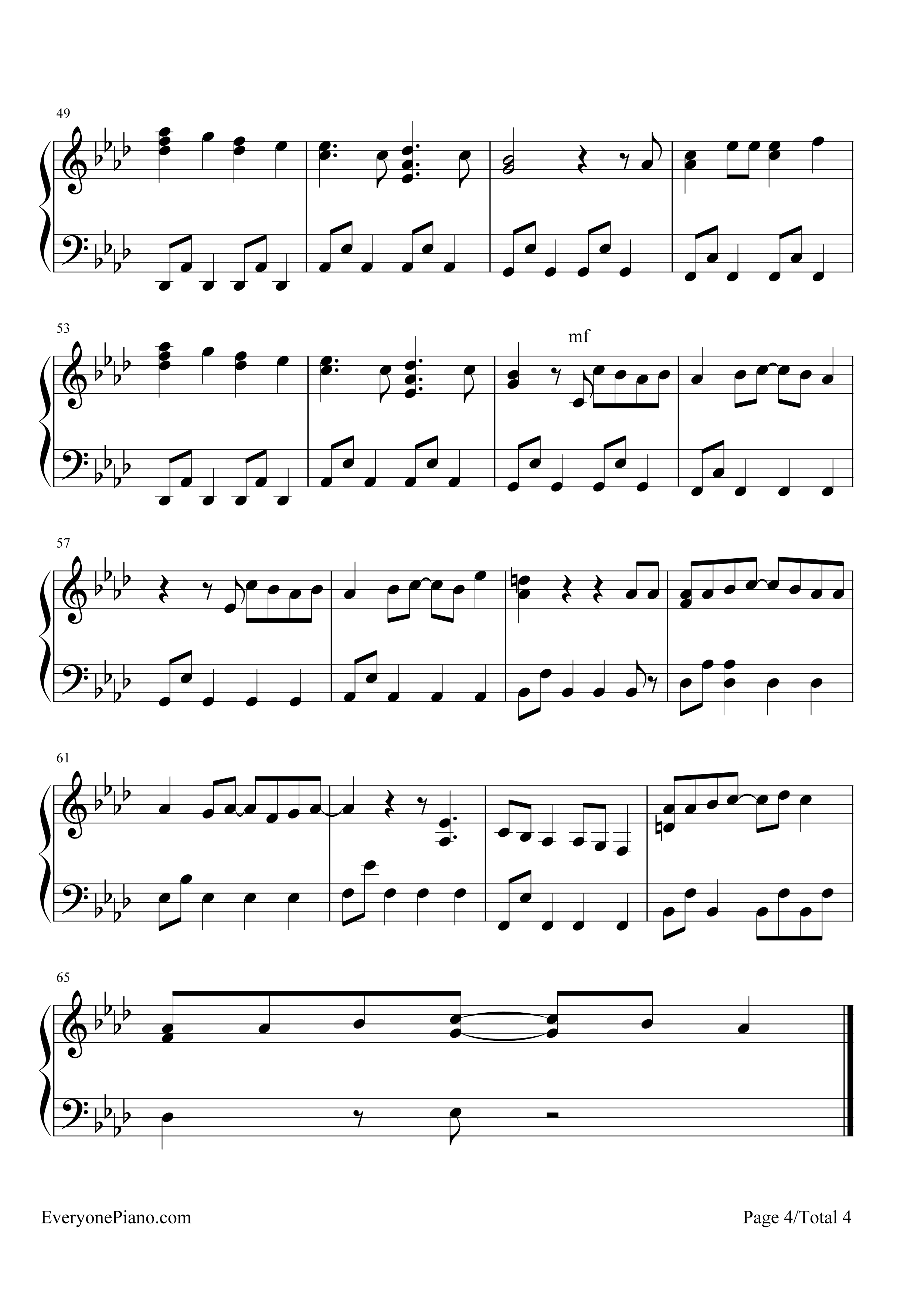 梦灯笼钢琴谱_RADWIMPS