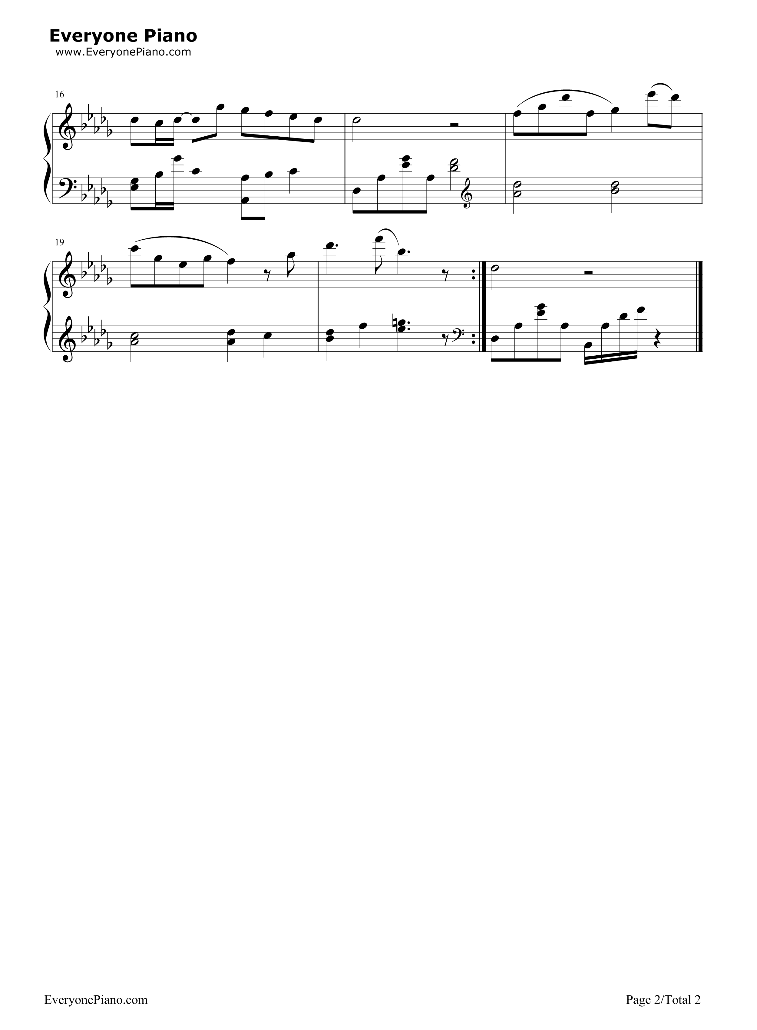 淡淡的爱意钢琴谱_陈宇鹏