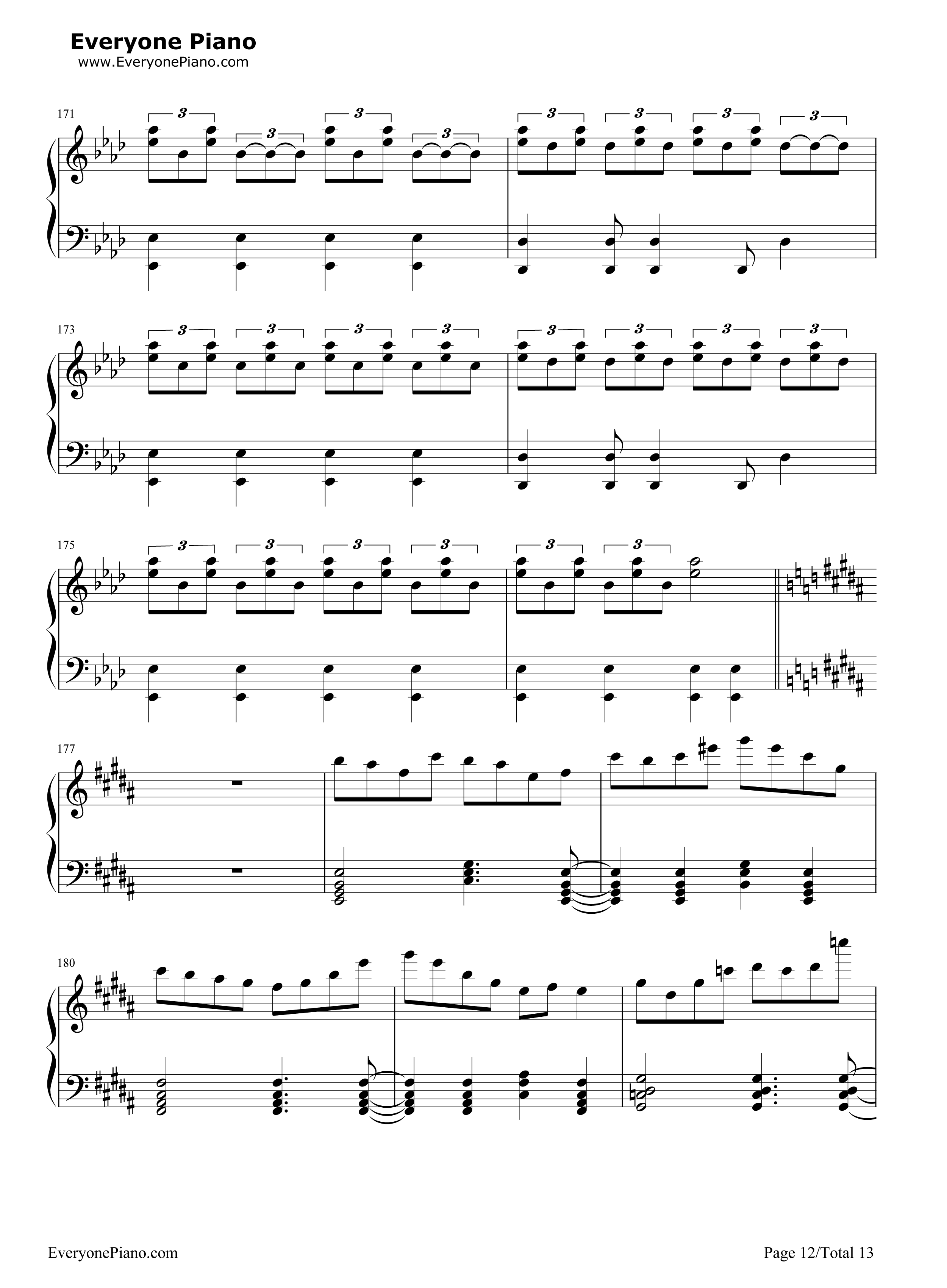 初音未来的消失钢琴谱_cosMo__暴走P__触手猴