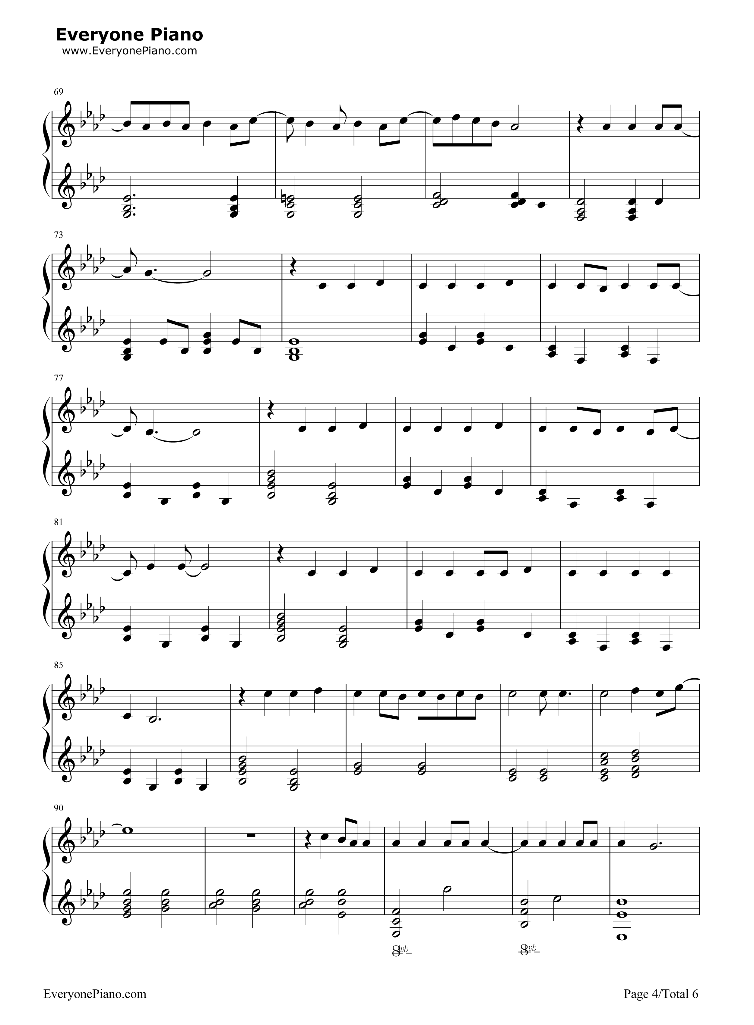 Because_Of_You钢琴谱_凯莉·克莱森__Kelly_Clarkson