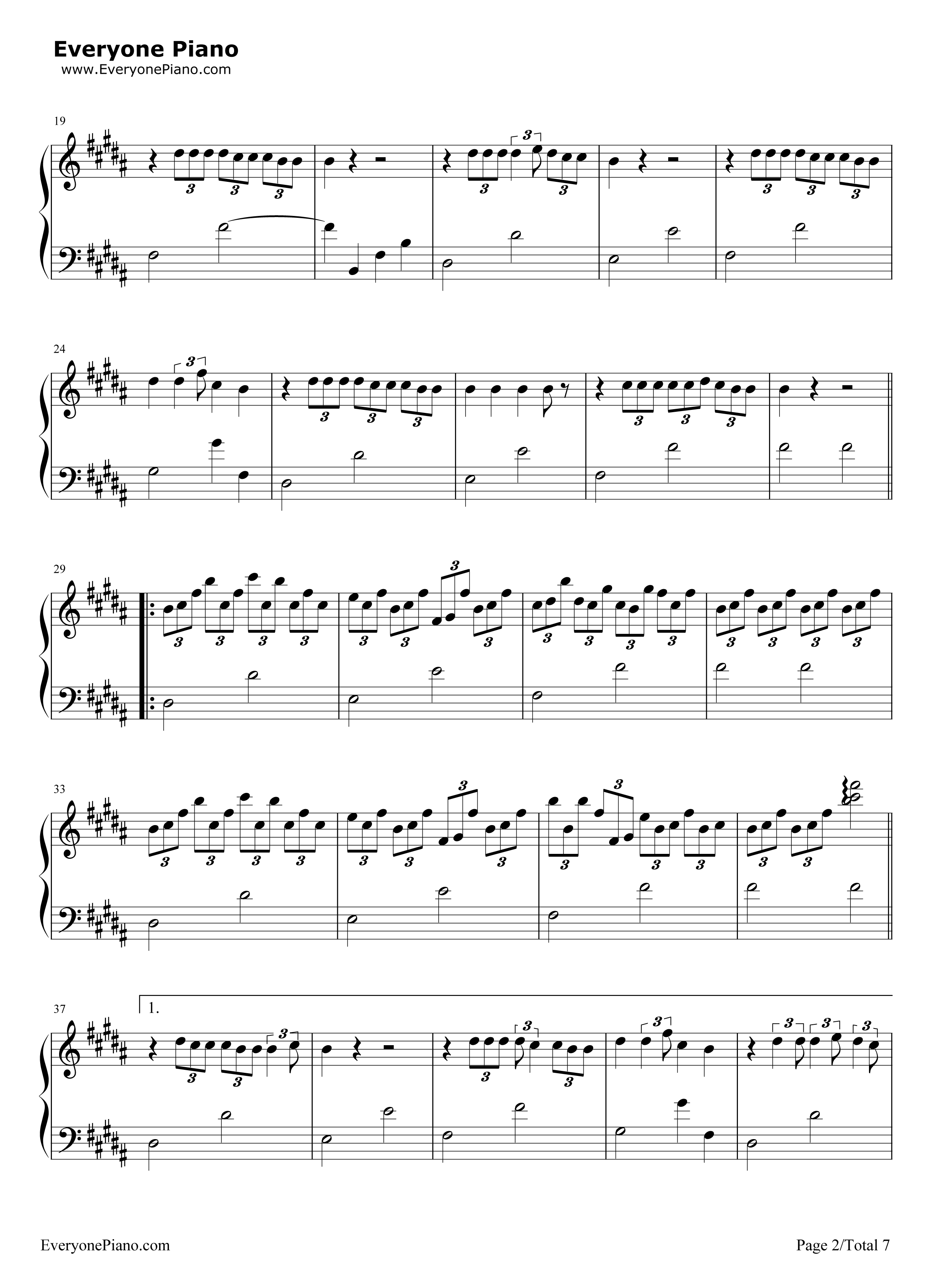 火花钢琴谱_RADWIMPS