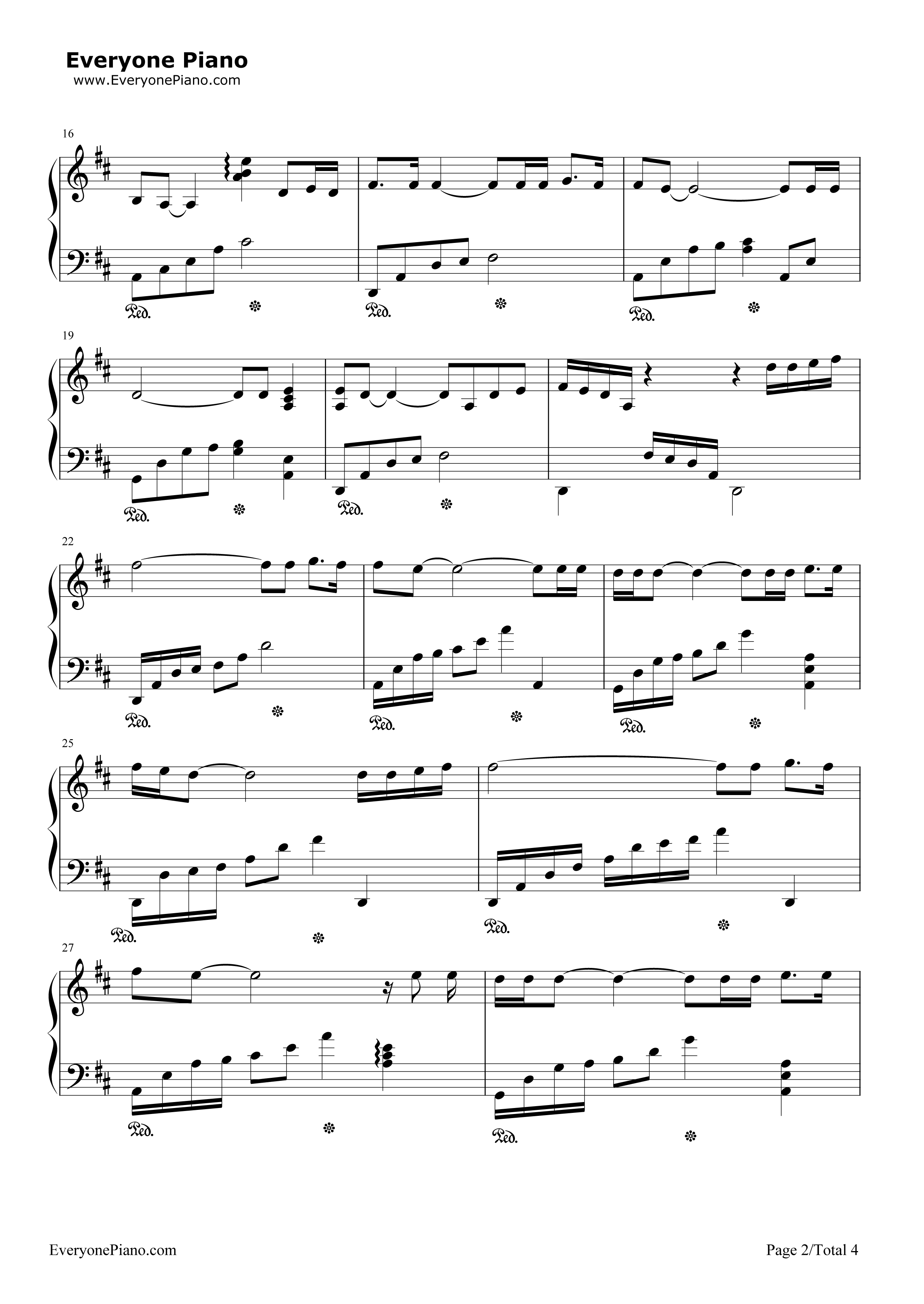 爱是花你是种子钢琴谱_北村春美_宫崎骏