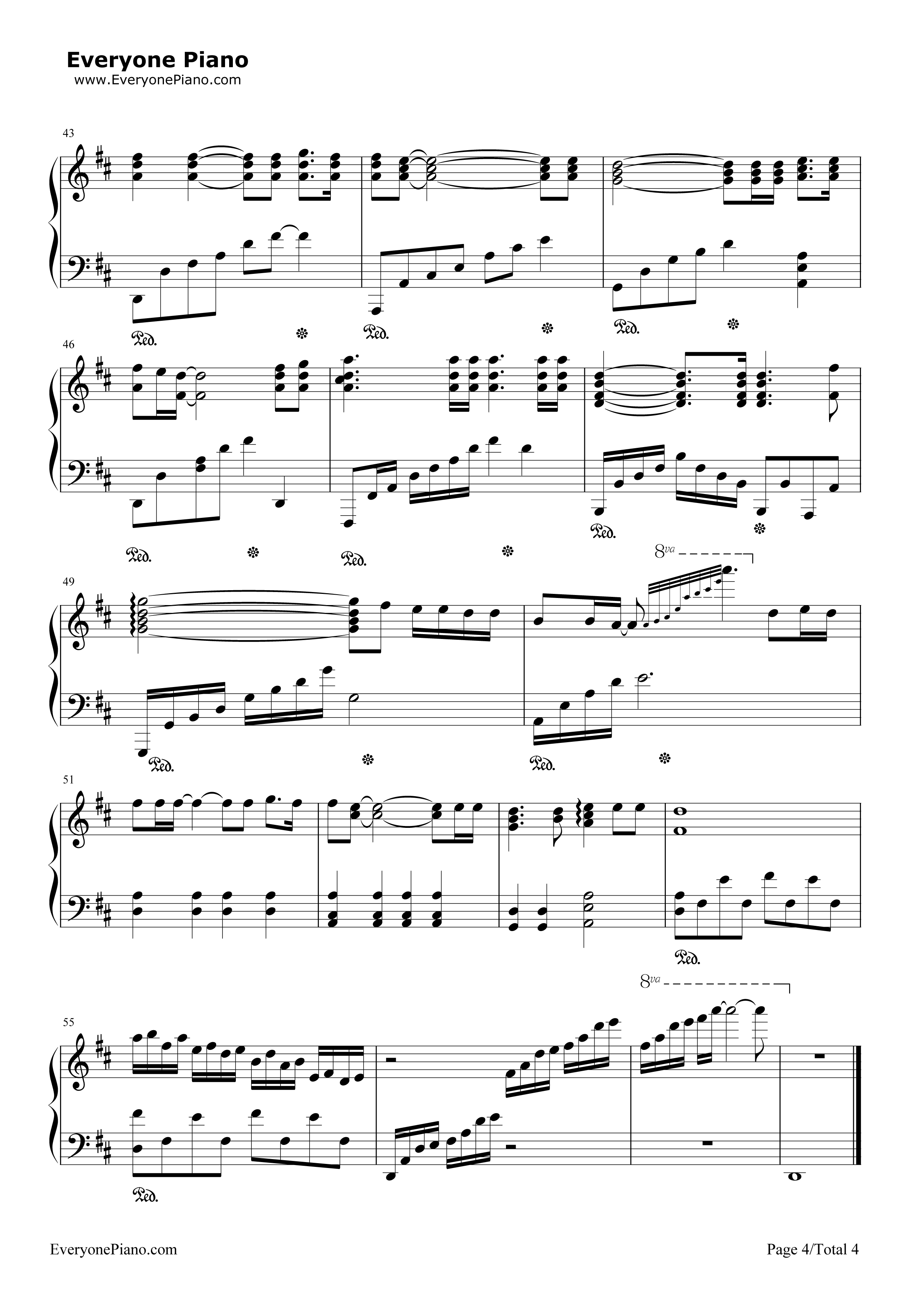 爱是花你是种子钢琴谱_北村春美_宫崎骏