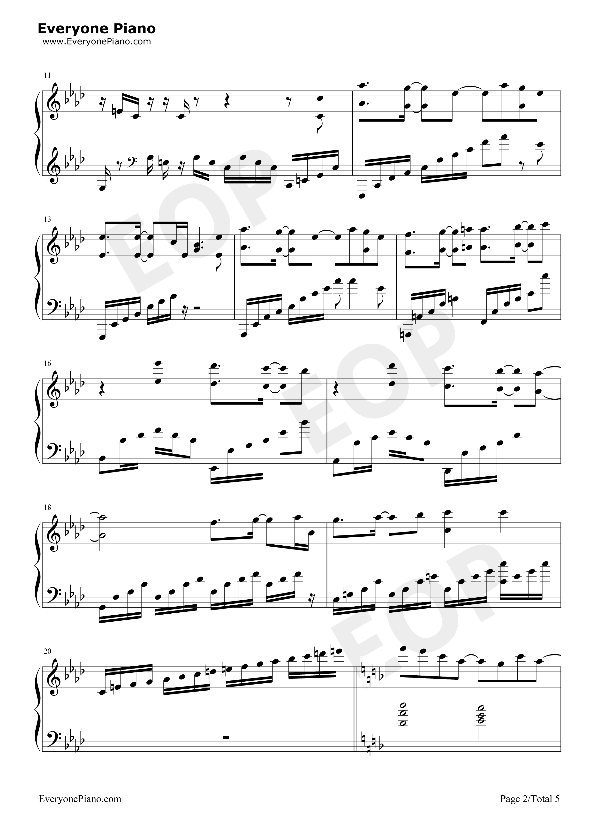 Unfinished钢琴谱_KOTOKO