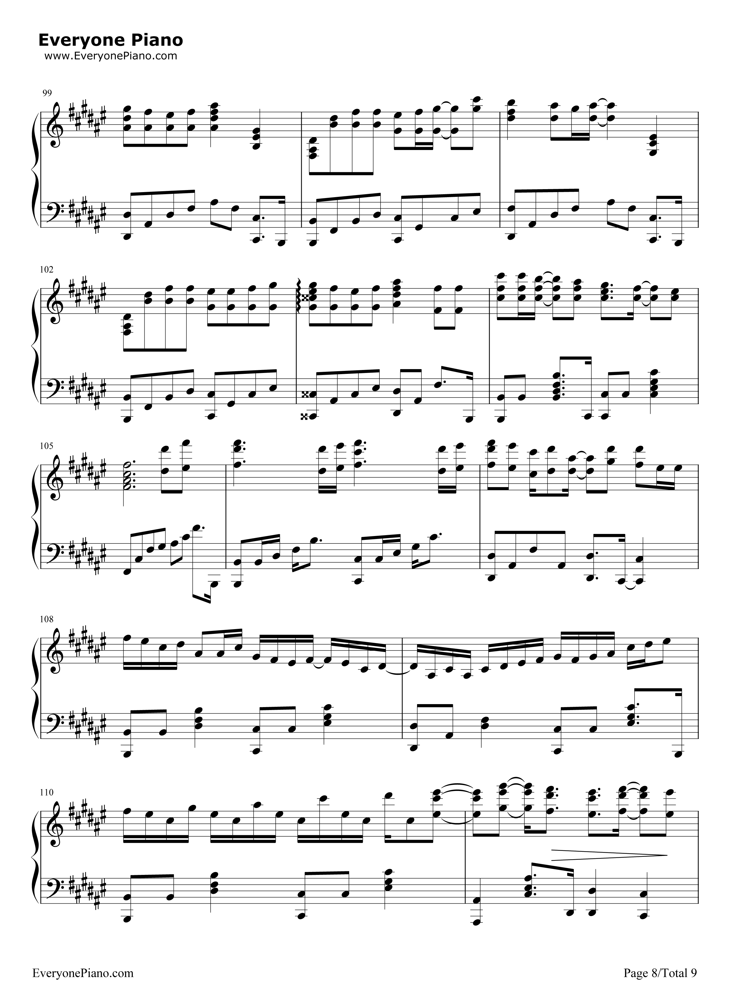 虽然歌声无形钢琴谱_初音ミク