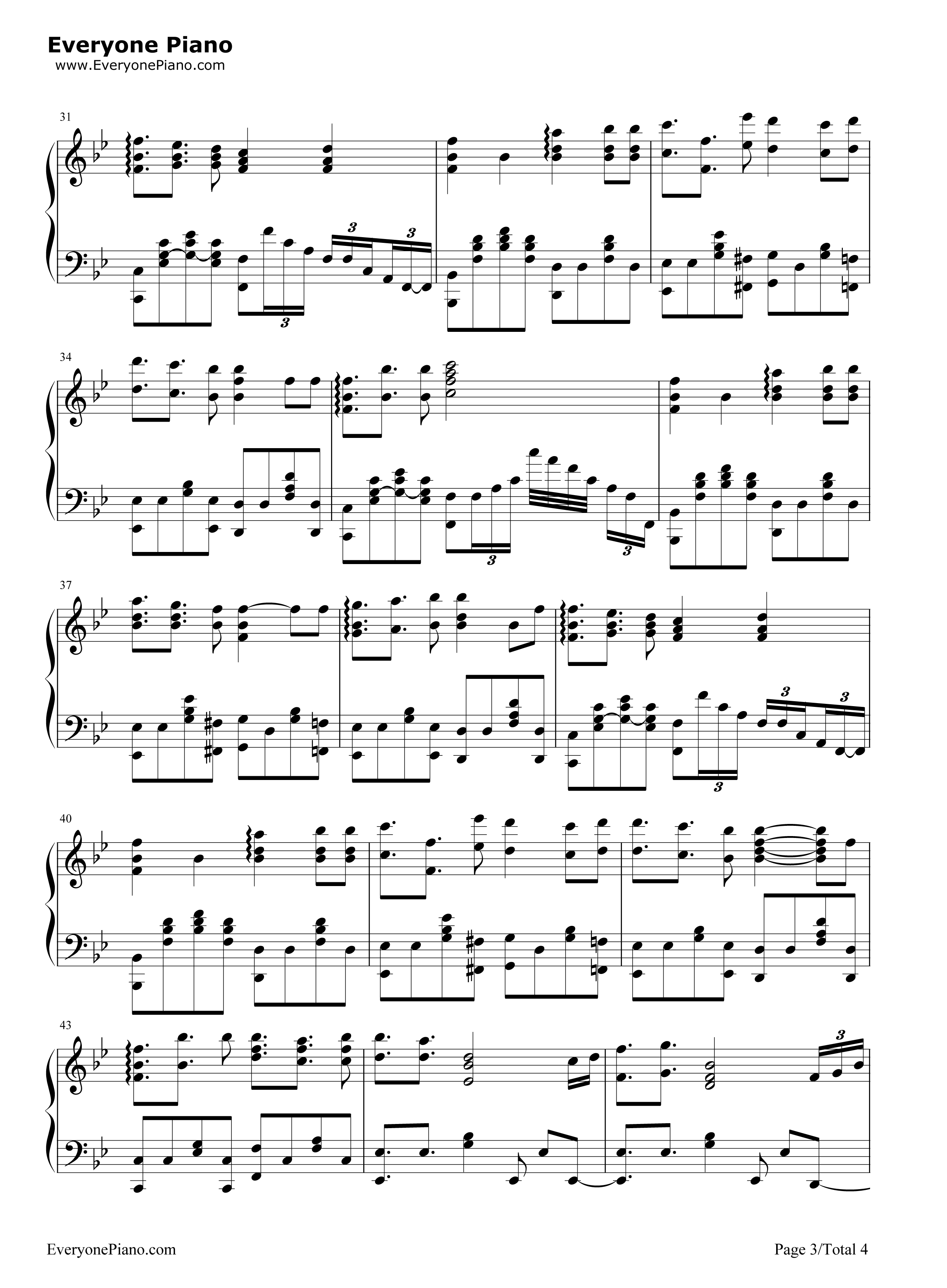 CLICK钢琴谱_Claris