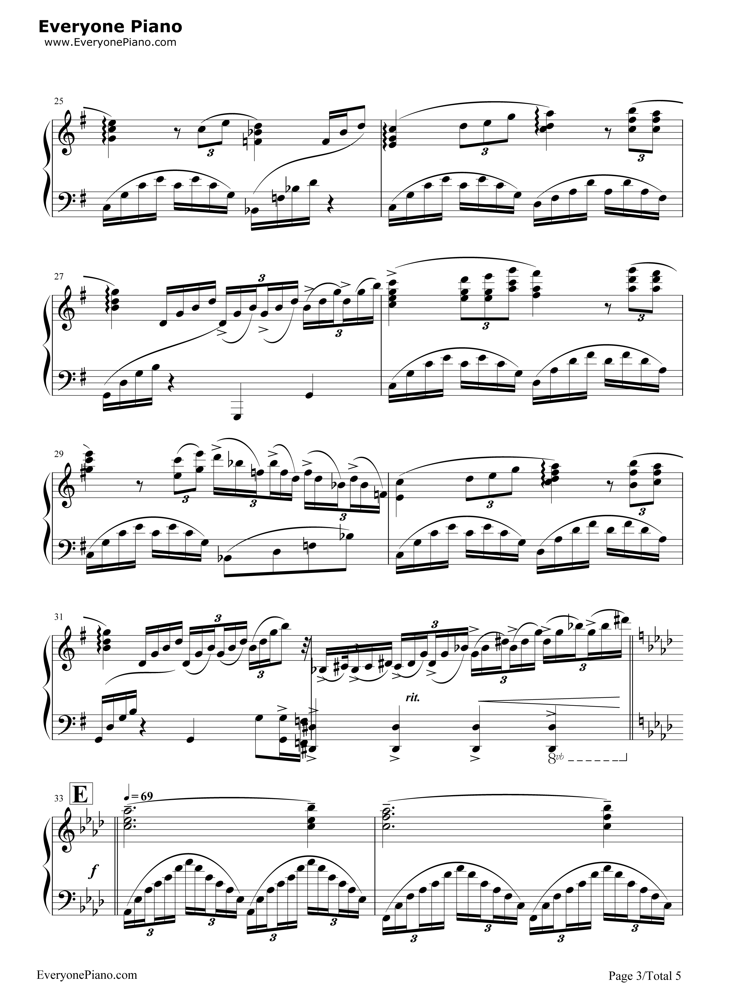 人鬼情未了钢琴谱_理查德·克莱德曼