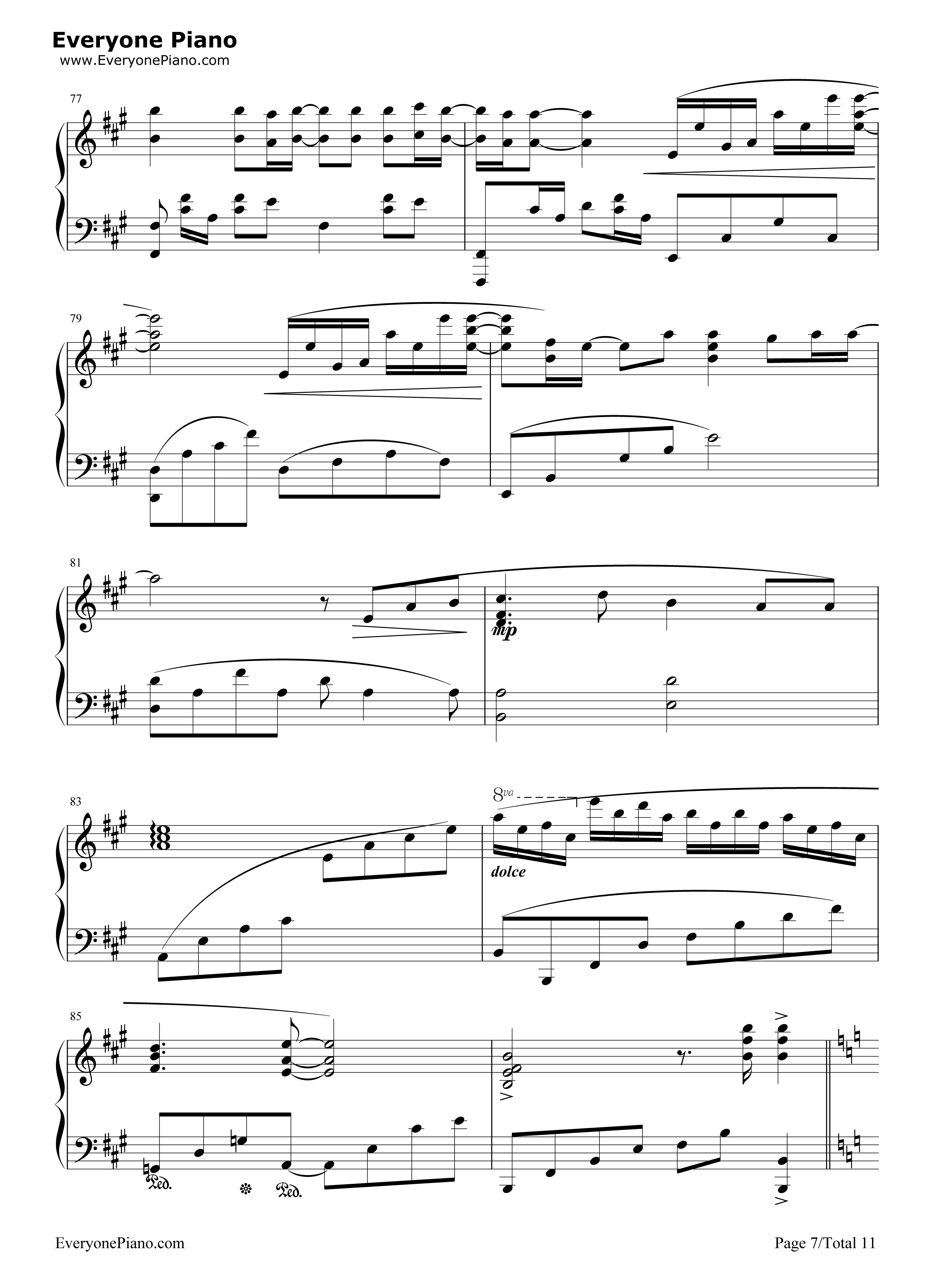 月夜に舞う恋の花钢琴谱_ういにゃす