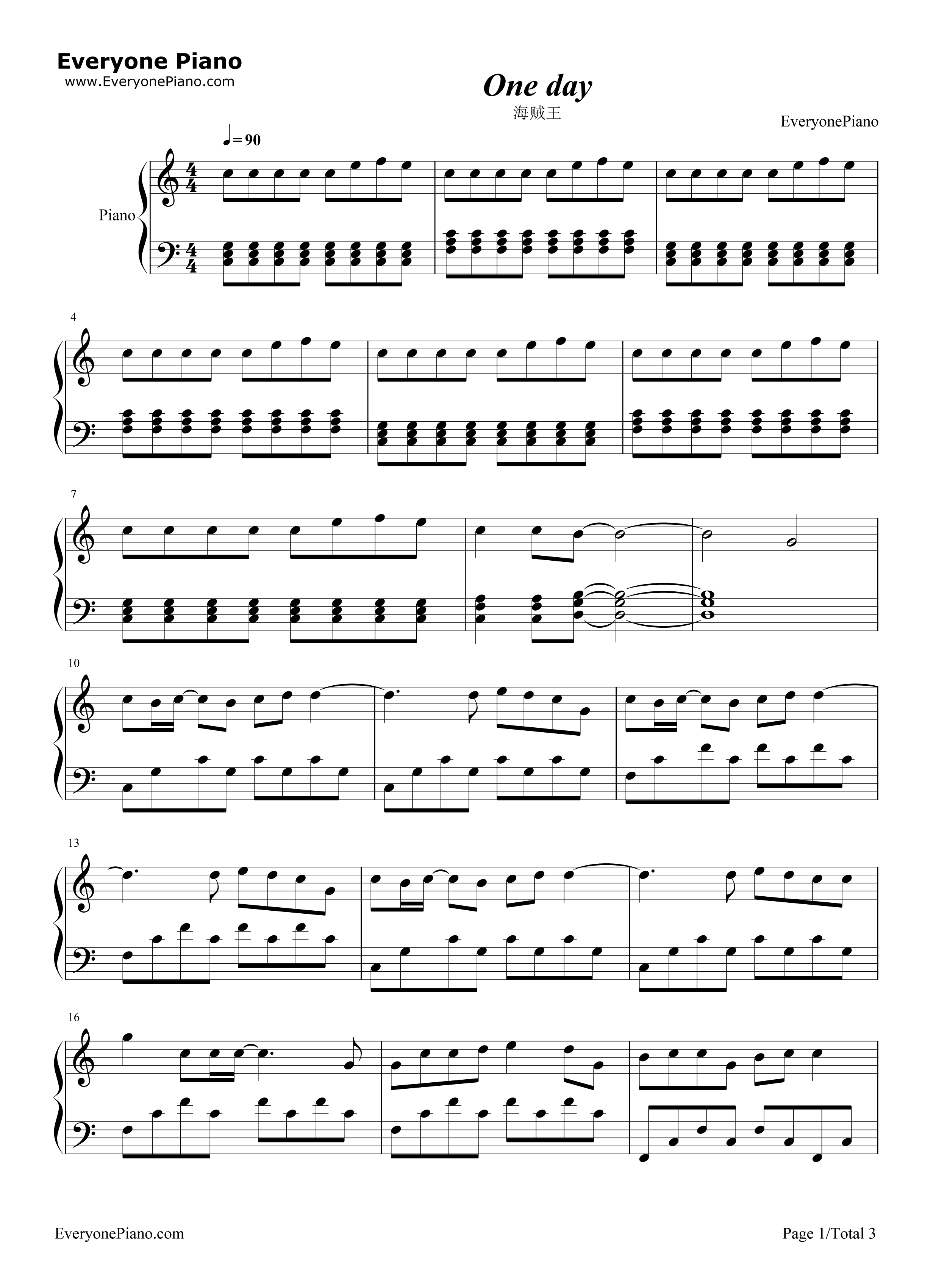 One_day钢琴谱_THE_ROOTLESS