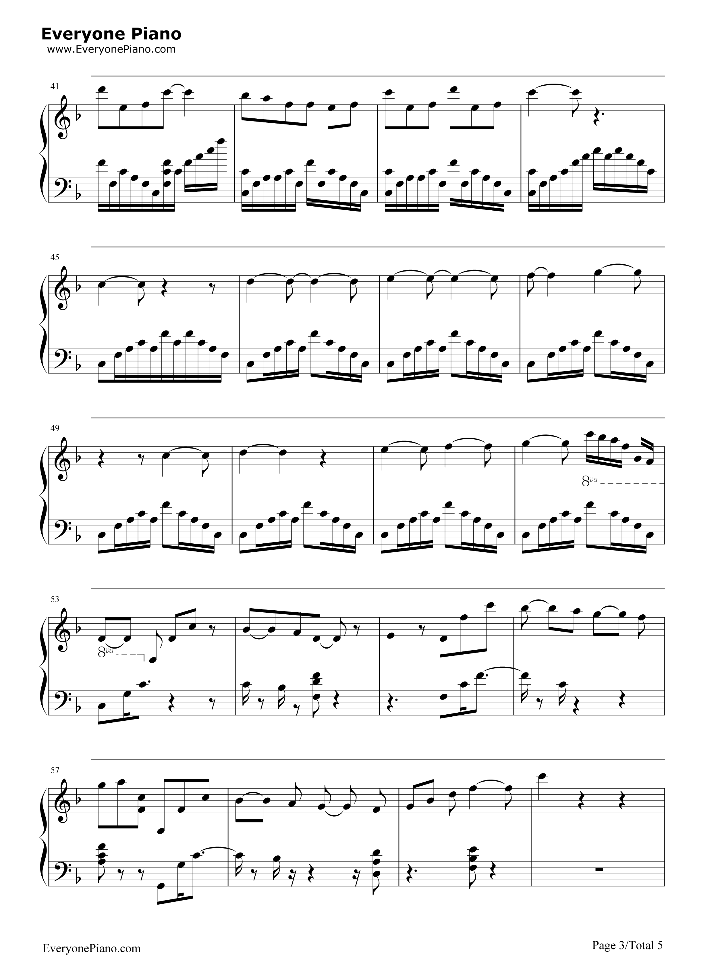 魔法使いの夜～メインテーマ钢琴谱_深泽秀行