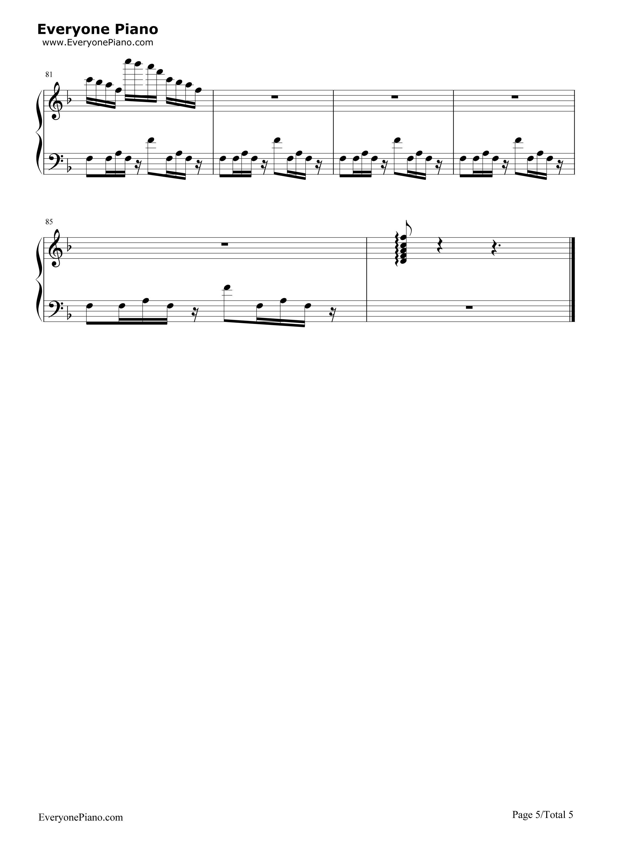 魔法使いの夜～メインテーマ钢琴谱_深泽秀行