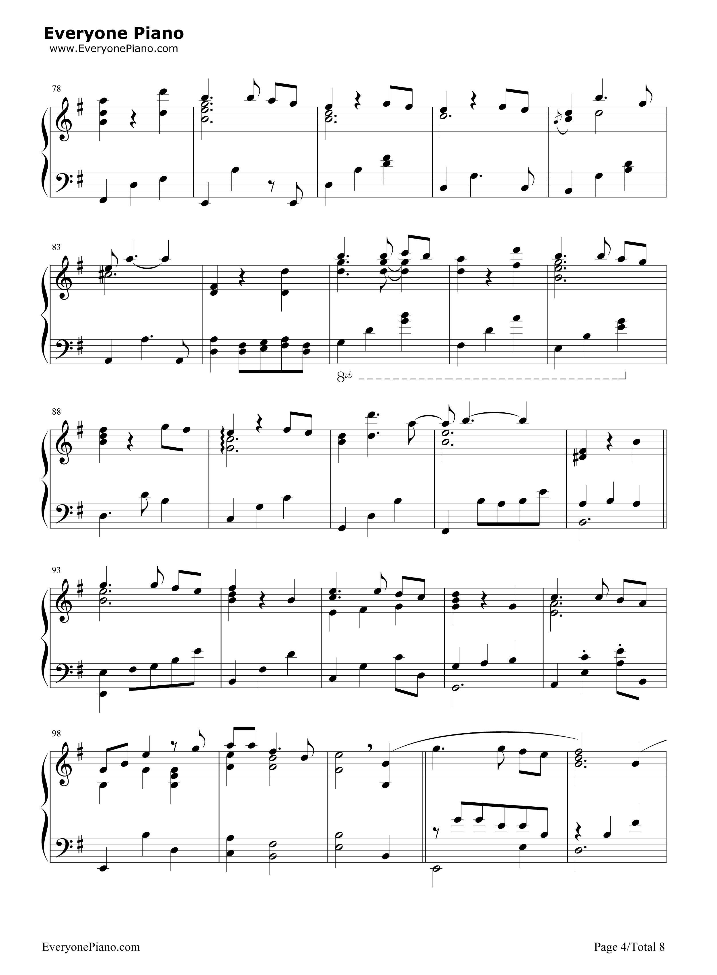 别了夏天钢琴谱_手嶌葵_宫崎骏