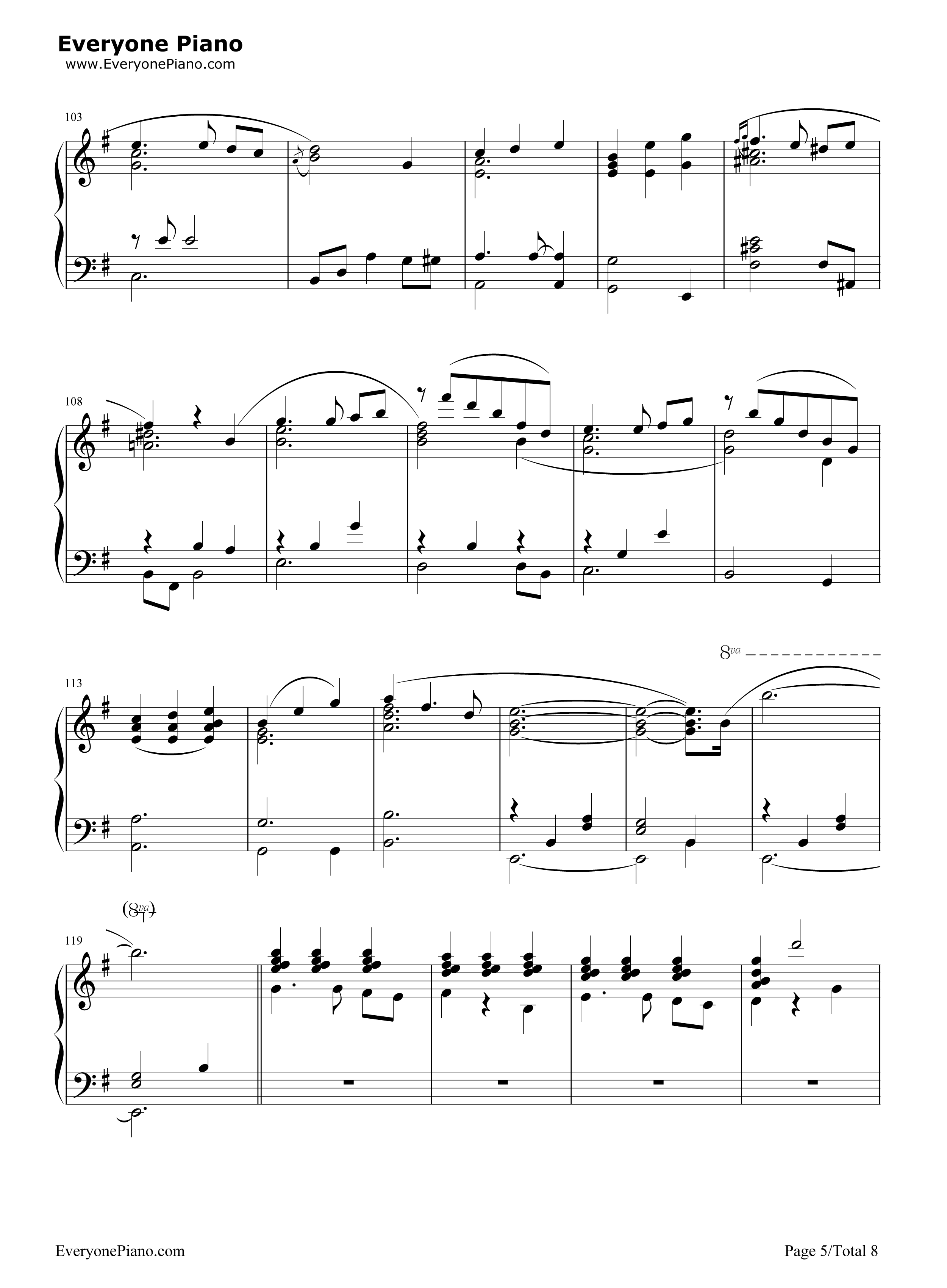 别了夏天钢琴谱_手嶌葵_宫崎骏