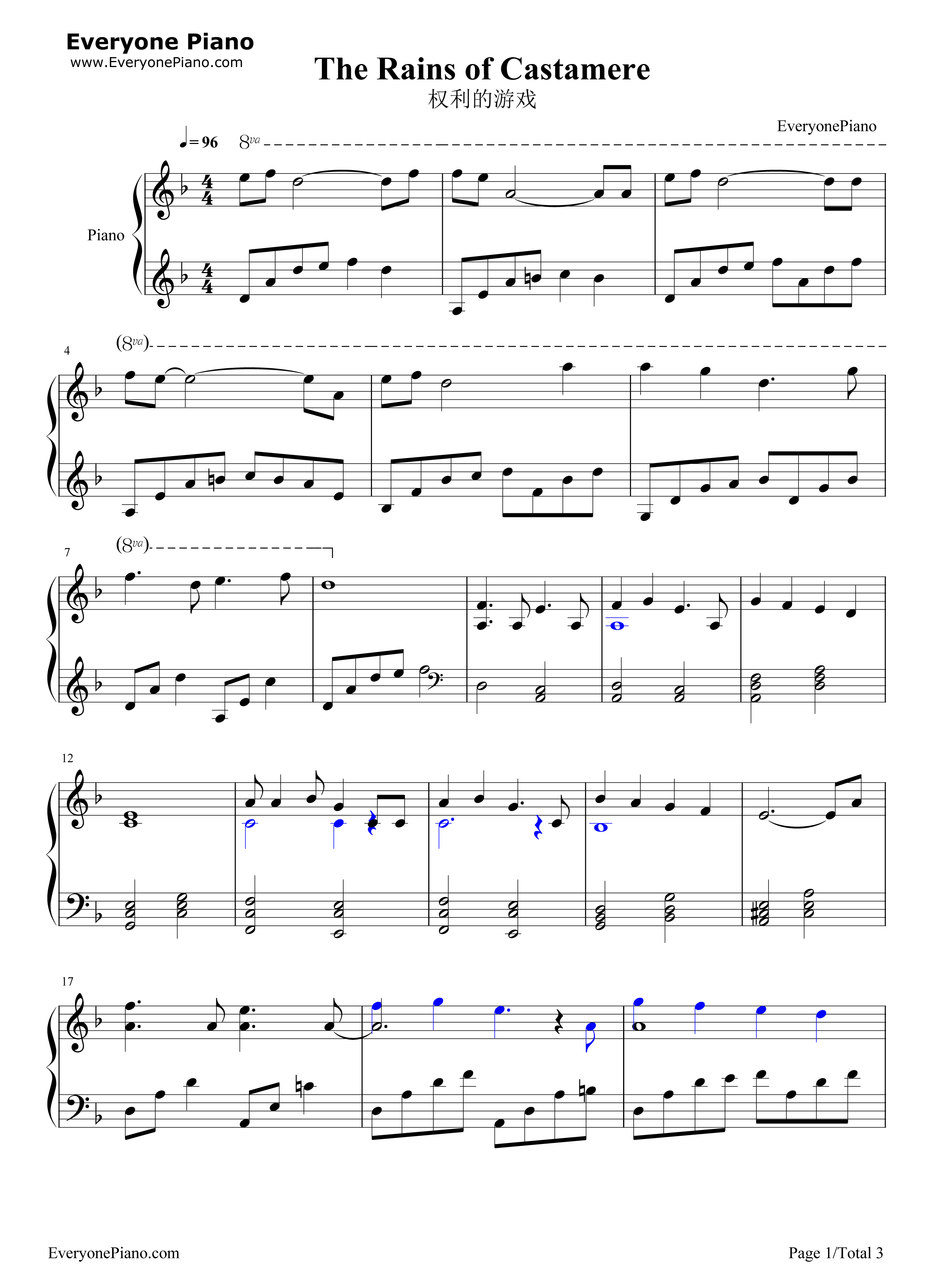 The_Rains_of_Castamere钢琴谱_Matt_Berninger_The_National