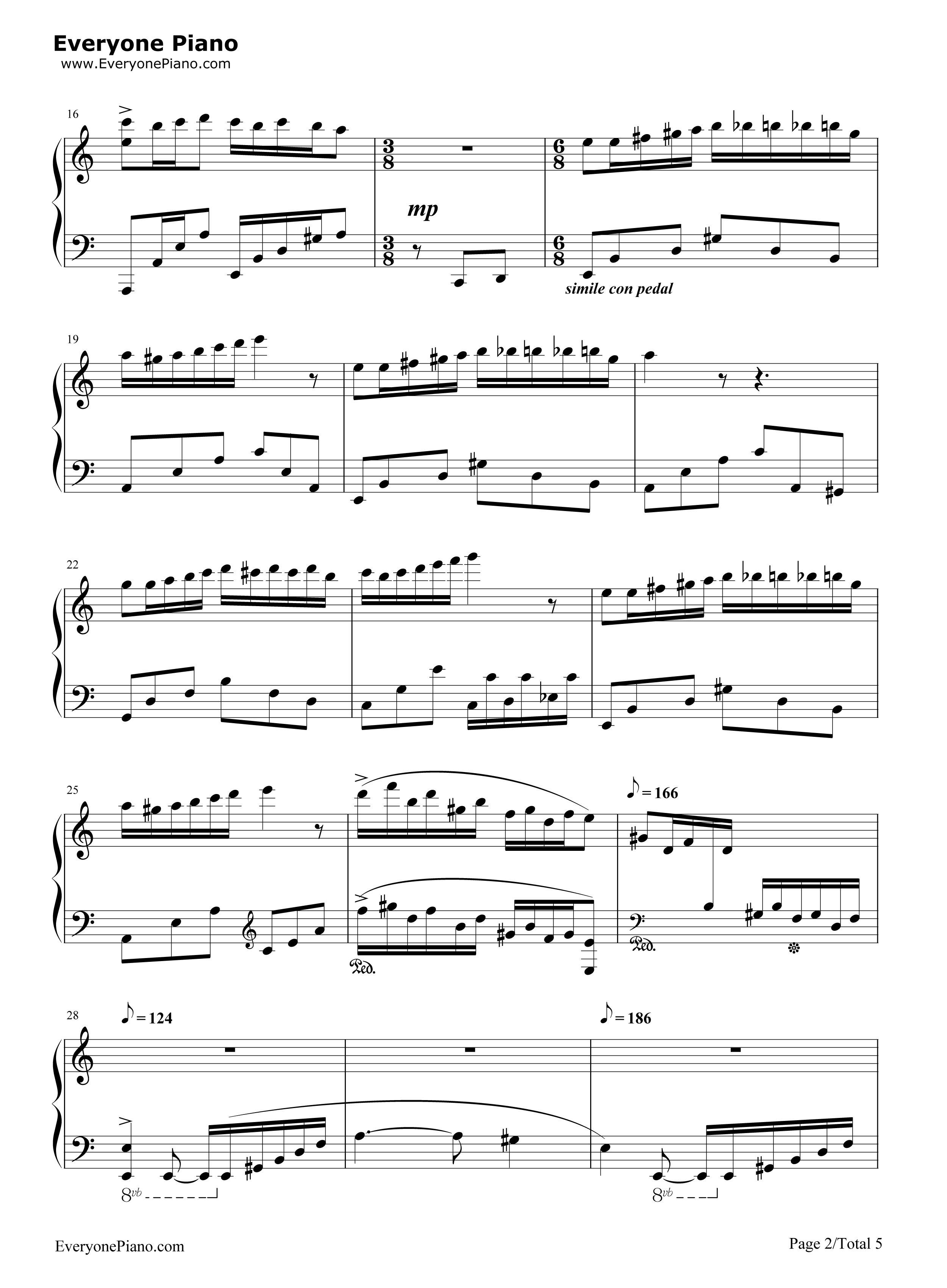 李斯特的旋律钢琴谱_理查德•克莱德曼