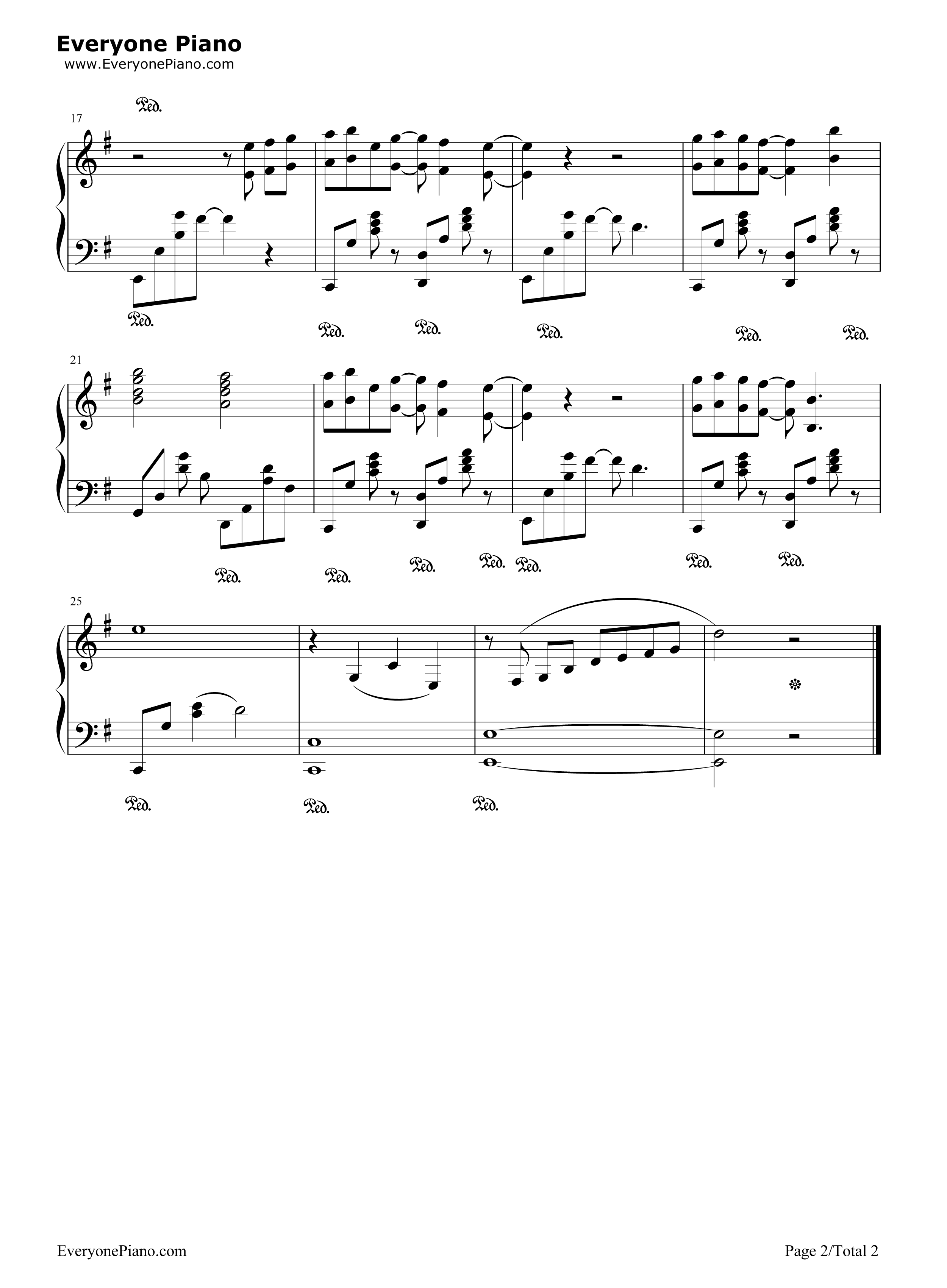 哀の伤钢琴谱_增田俊郎