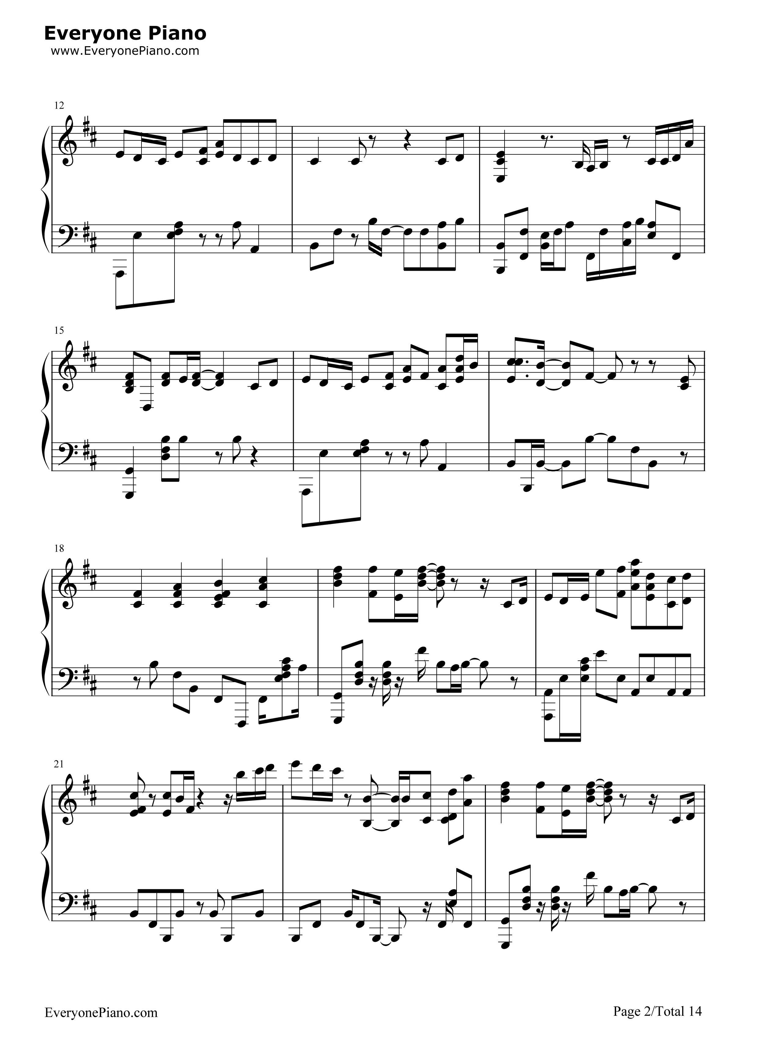 鸟之诗钢琴谱_Lia