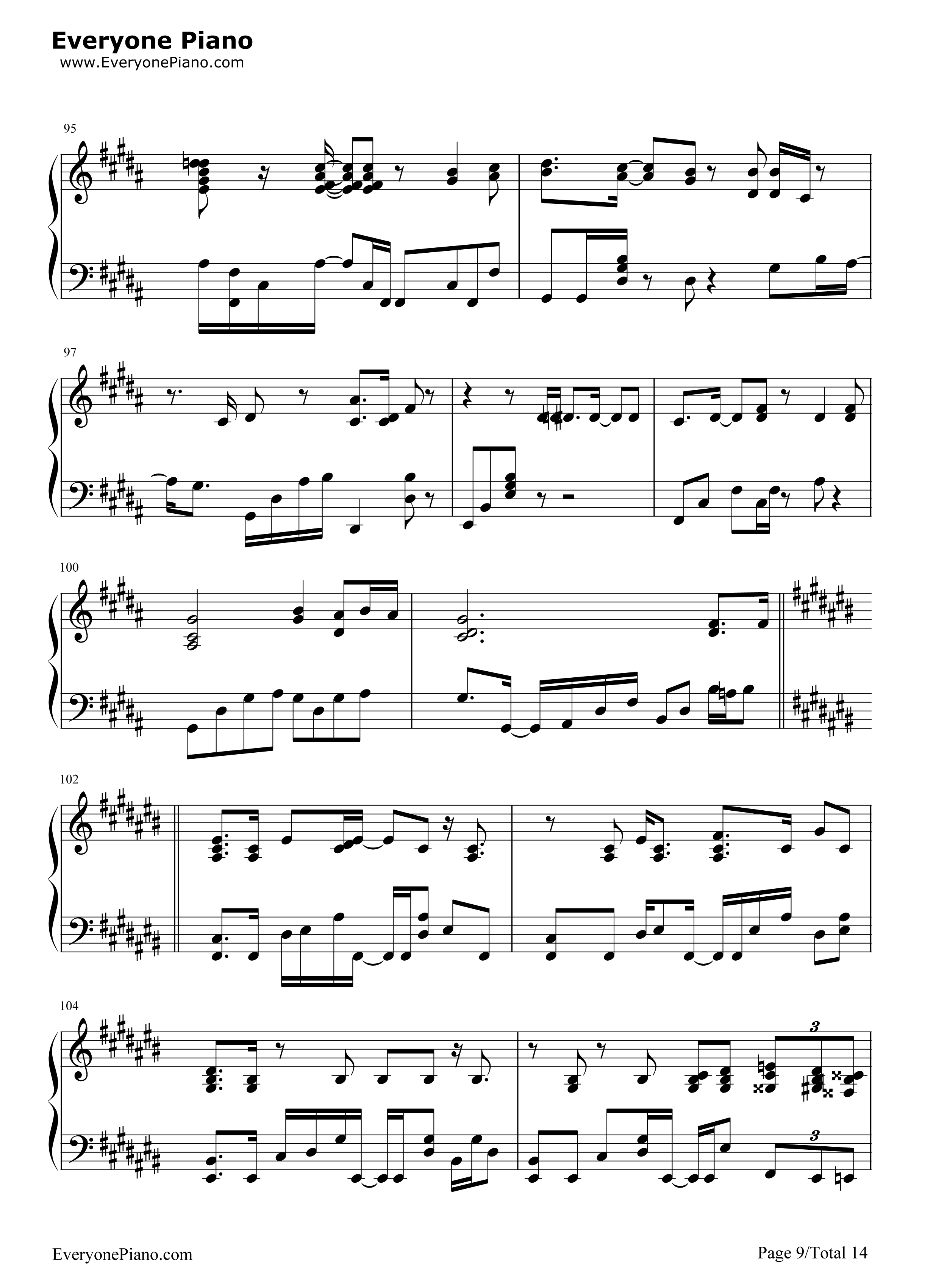 鸟之诗钢琴谱_Lia