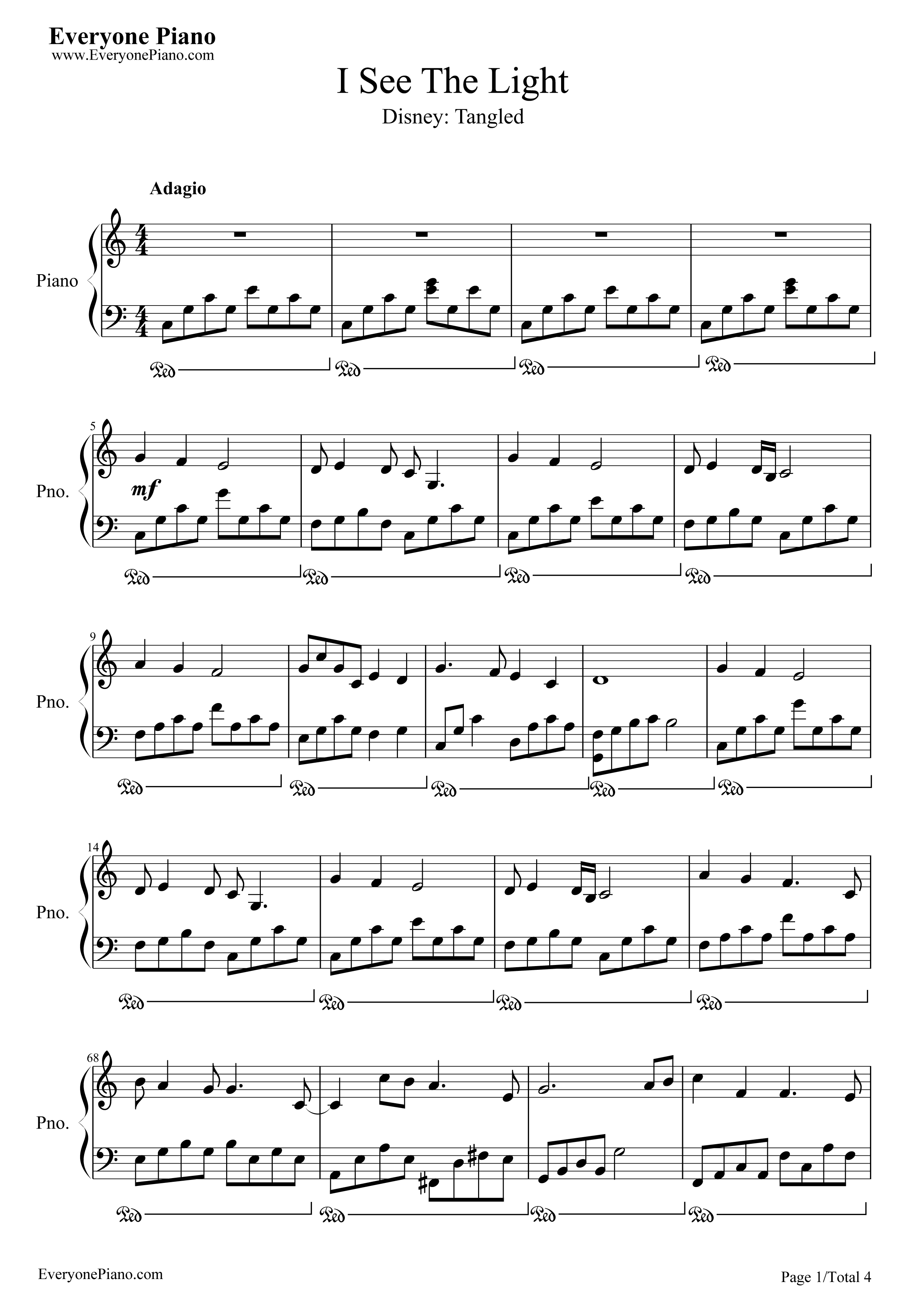 I_See_the_Light钢琴谱_Alan_Menken__亚伦·孟肯