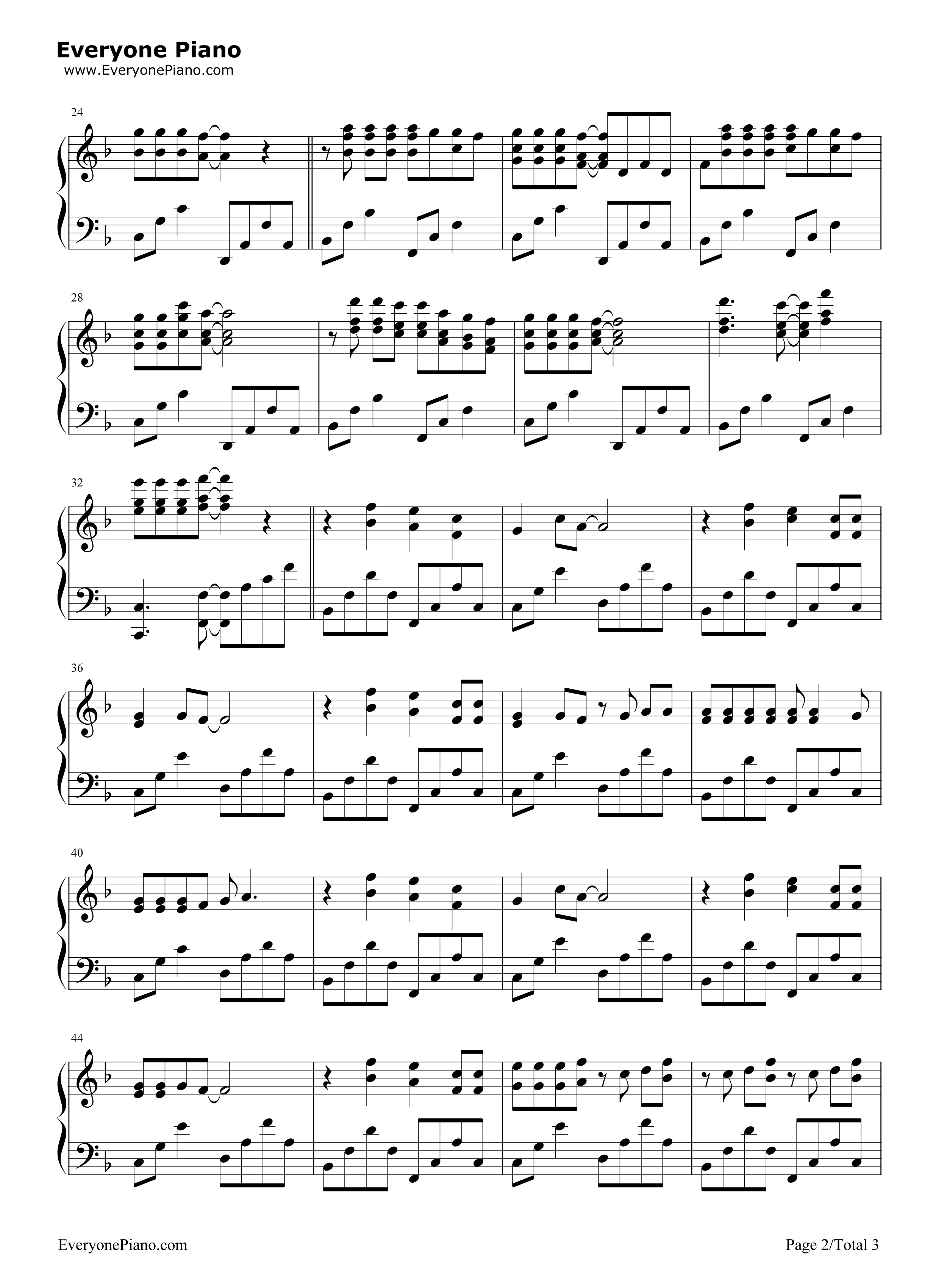 快乐环岛钢琴谱_TFBOYS