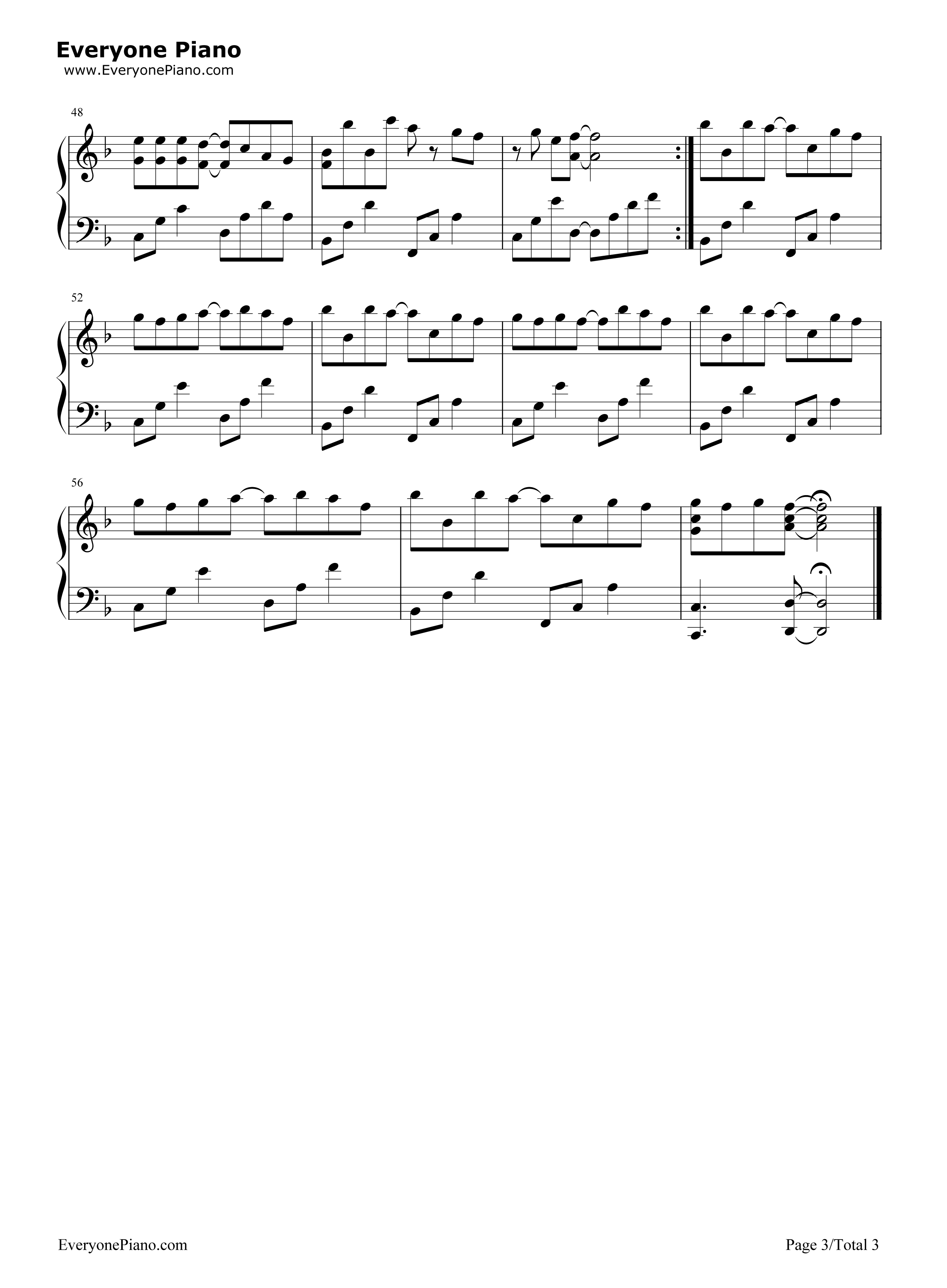 快乐环岛钢琴谱_TFBOYS