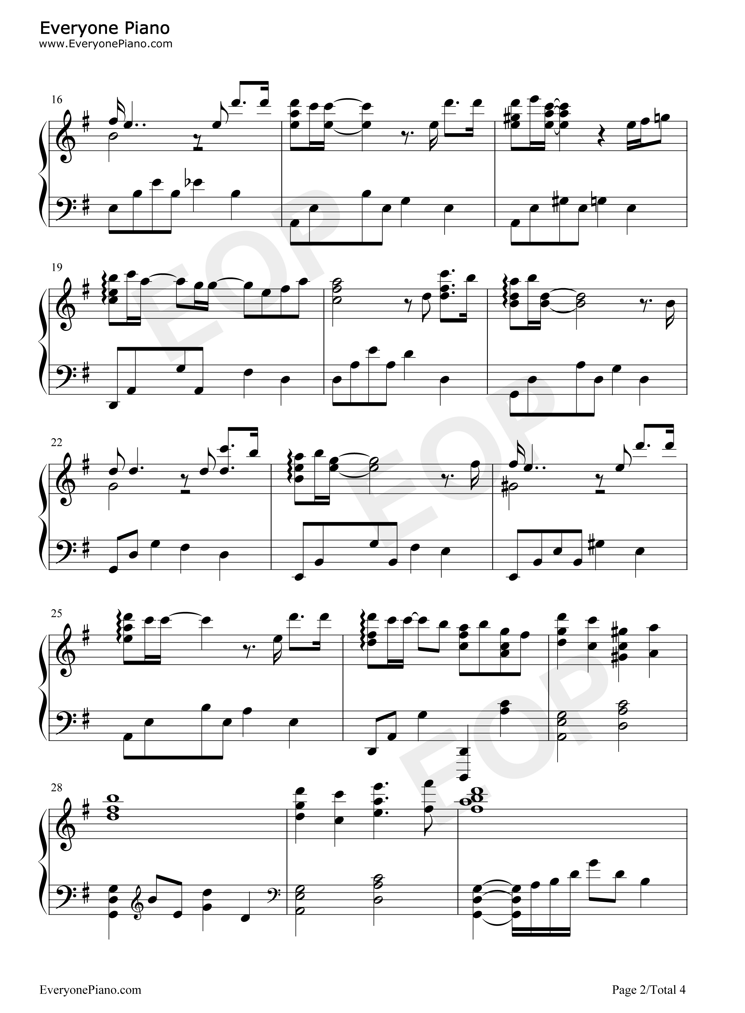 My_Destiny钢琴谱_Lyn