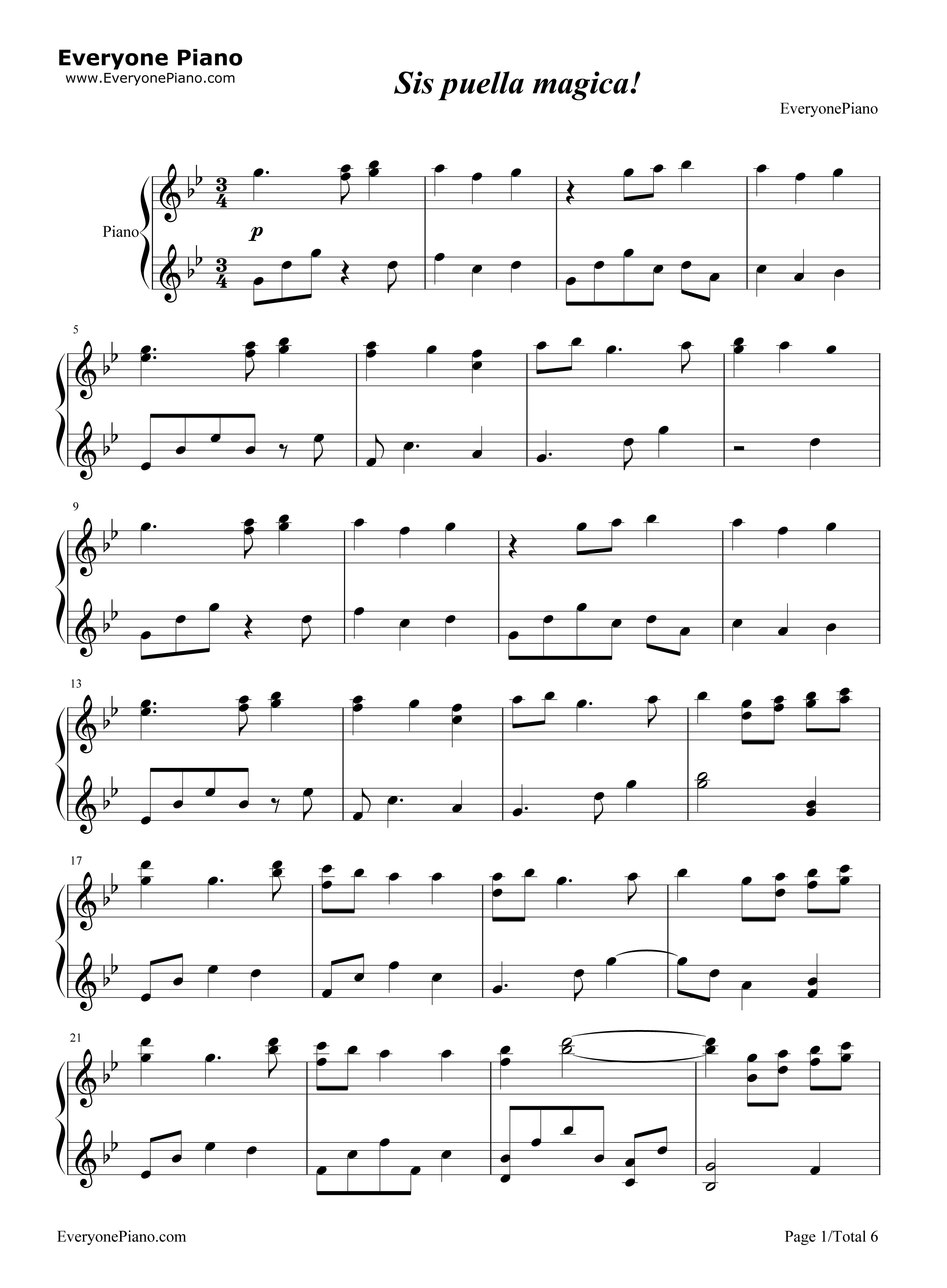 Sis_puella_magica好听版钢琴谱_梶浦由记