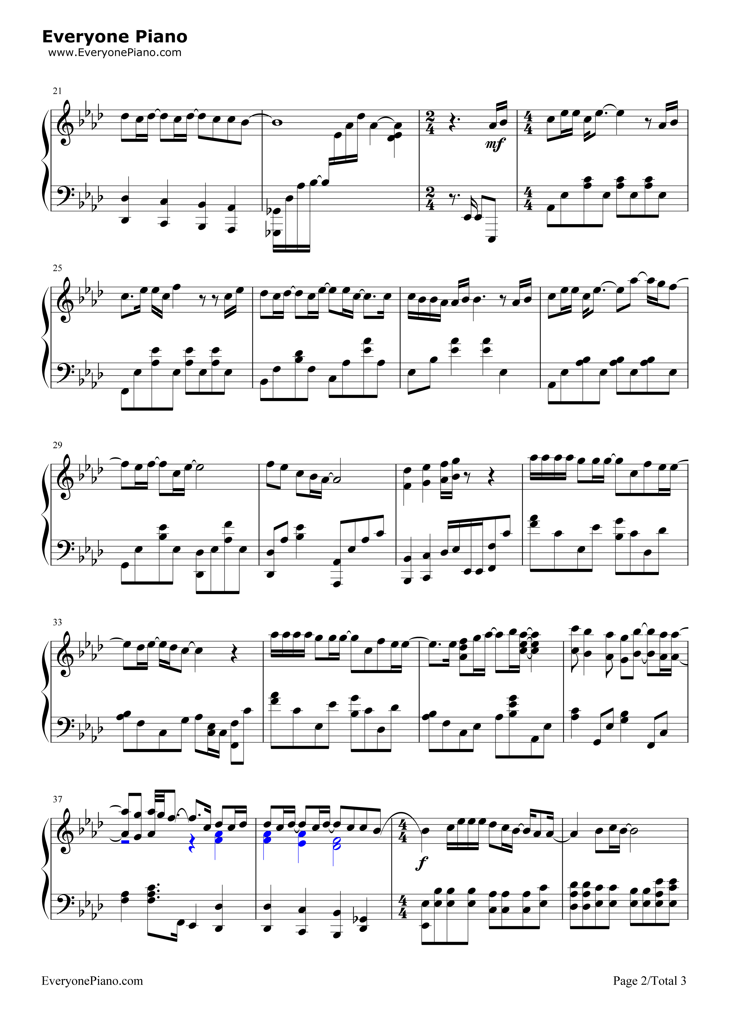 There_You'll_Be钢琴谱_Faith_Hill__费丝希尔