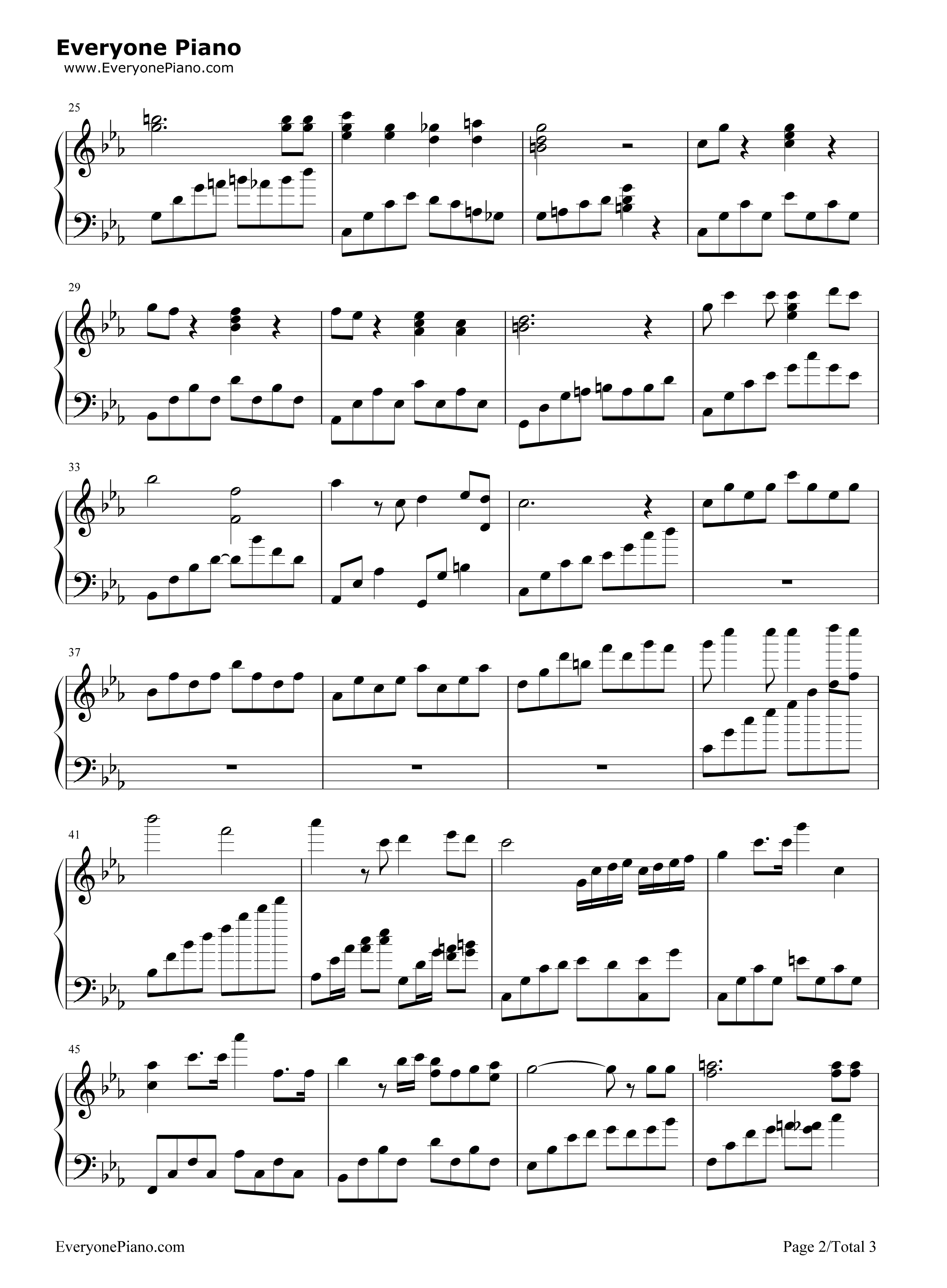 一生有意义钢琴谱_罗文_甄妮