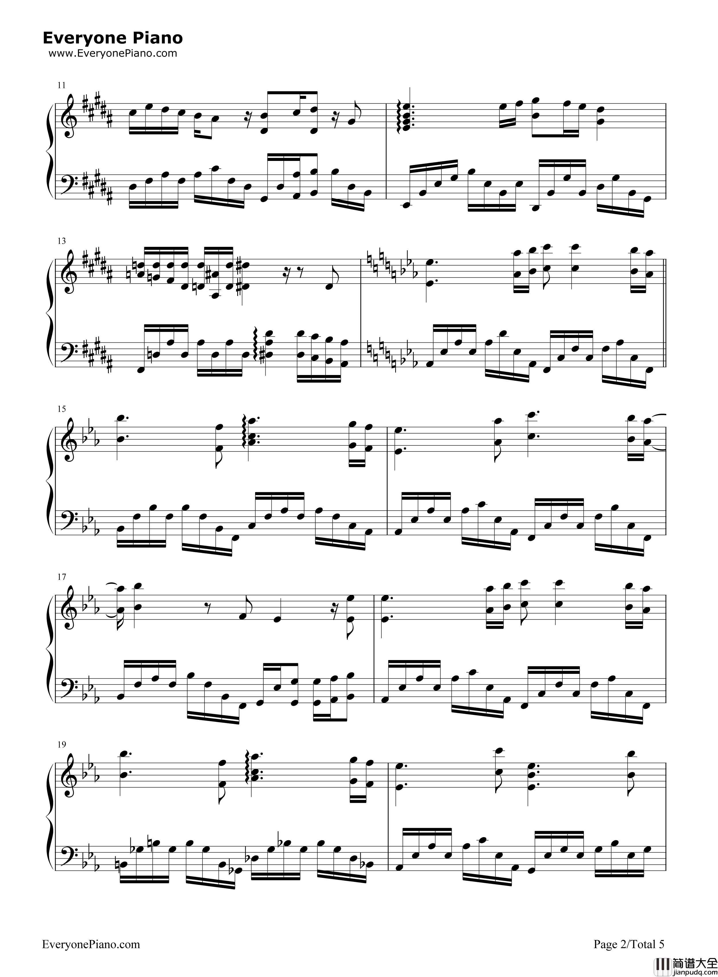 雾中列车钢琴谱_李健_王俊凯