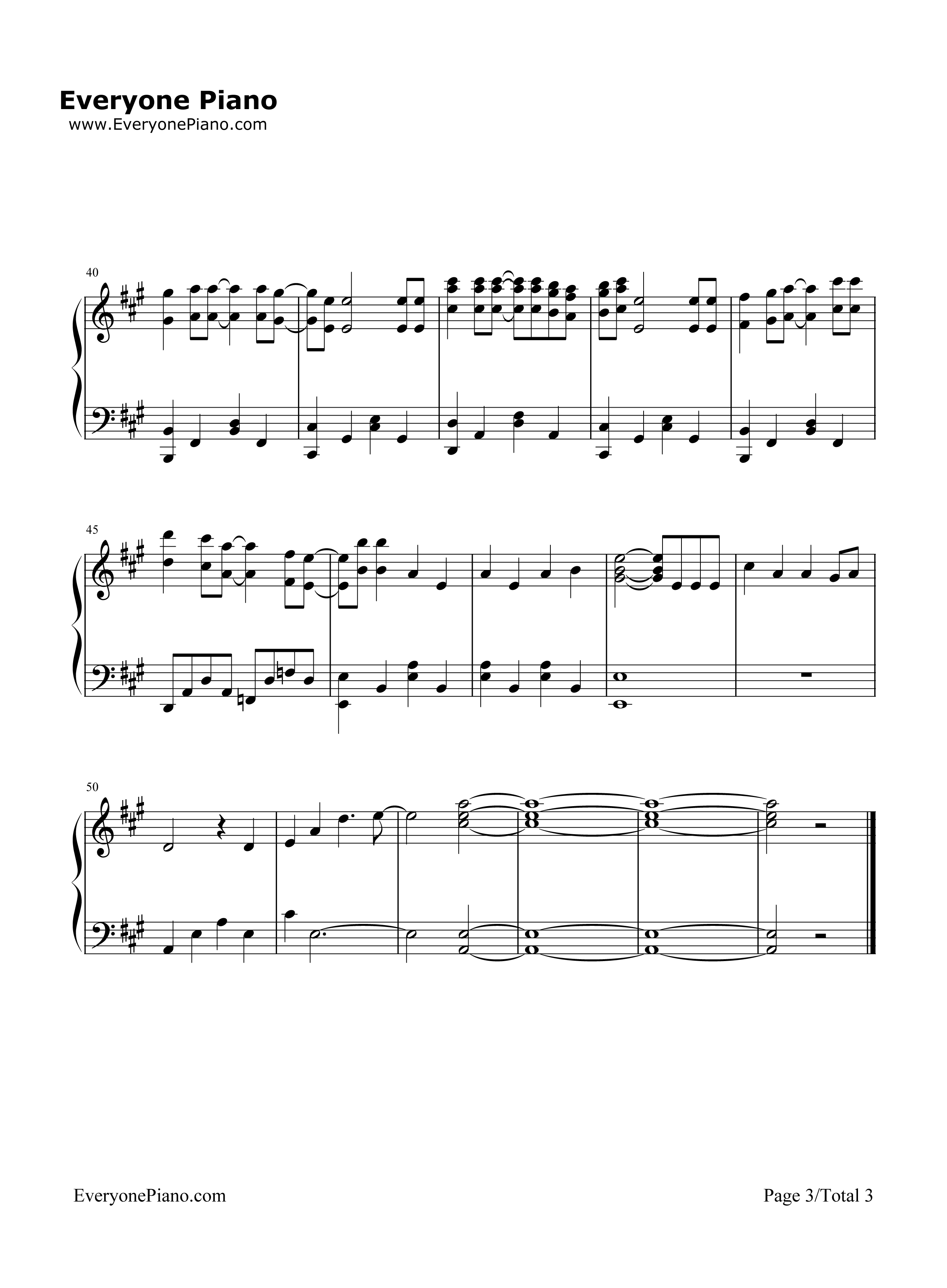 フリージア钢琴谱_Uru