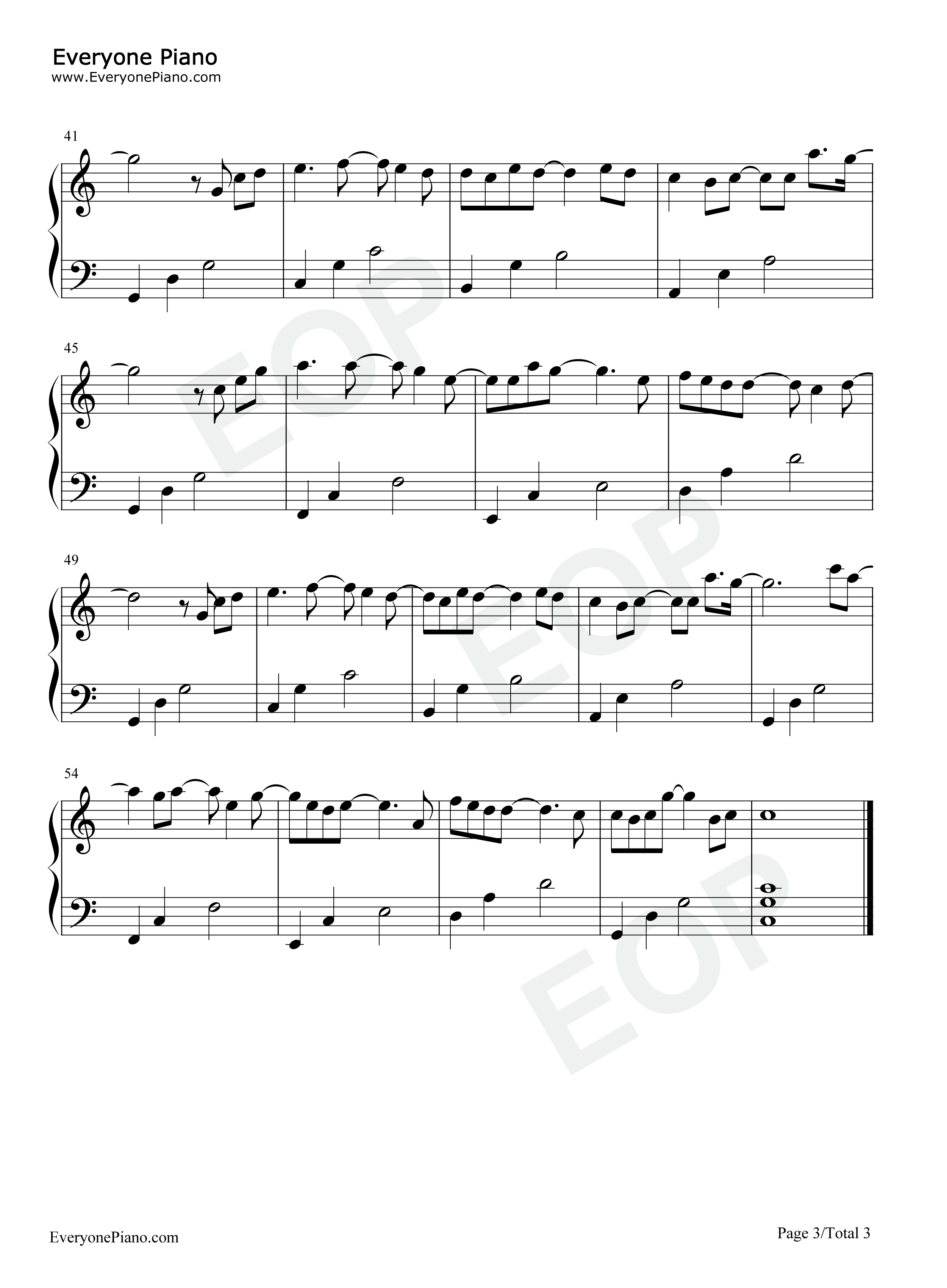 我喜欢你钢琴谱_时代少年团