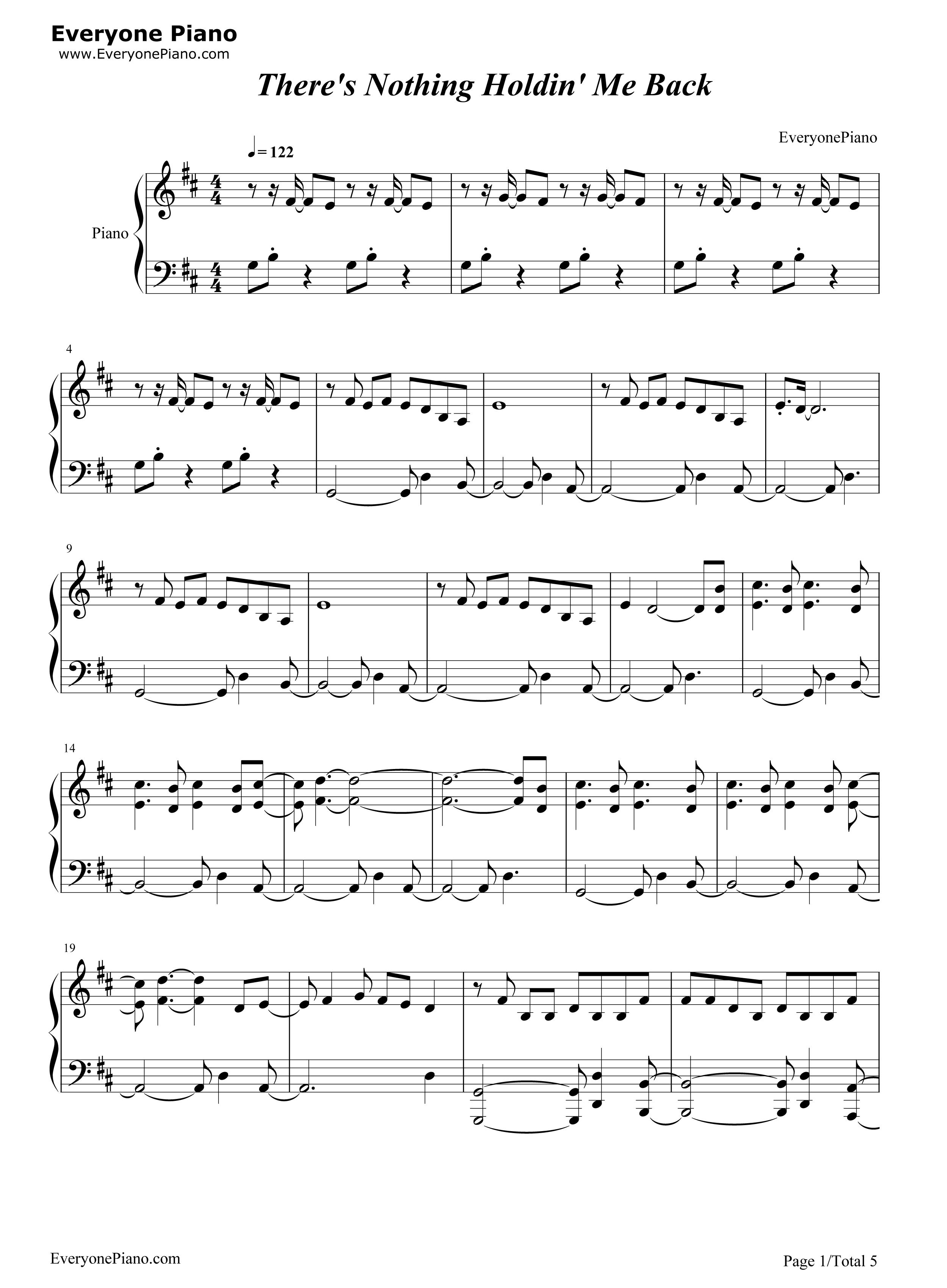 There's_Nothing_Holdin'_Me_Back钢琴谱_Shawn_Mendes