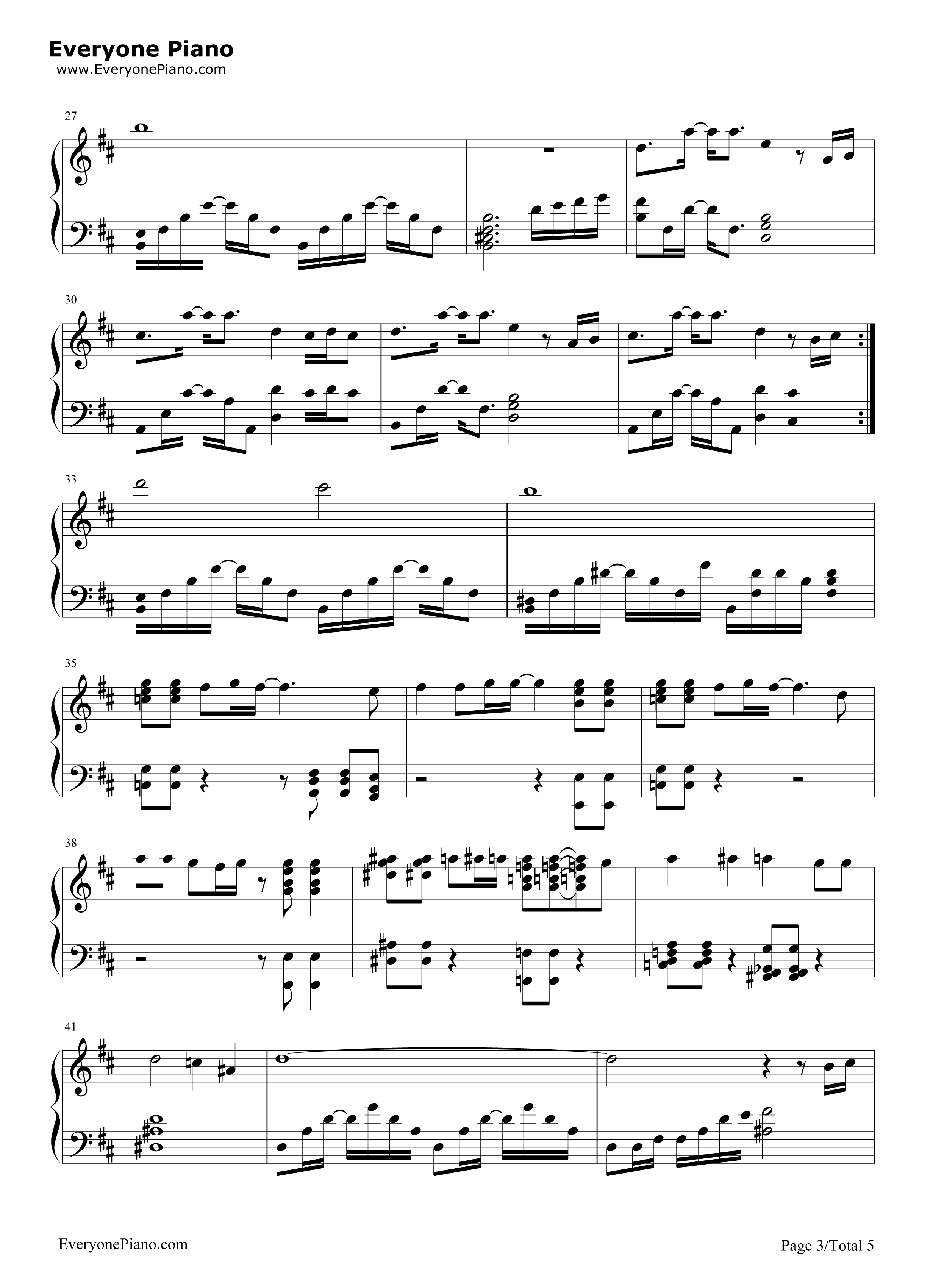 _名侦探柯南―迷宫的十字路口_主题曲钢琴谱_仓木麻衣