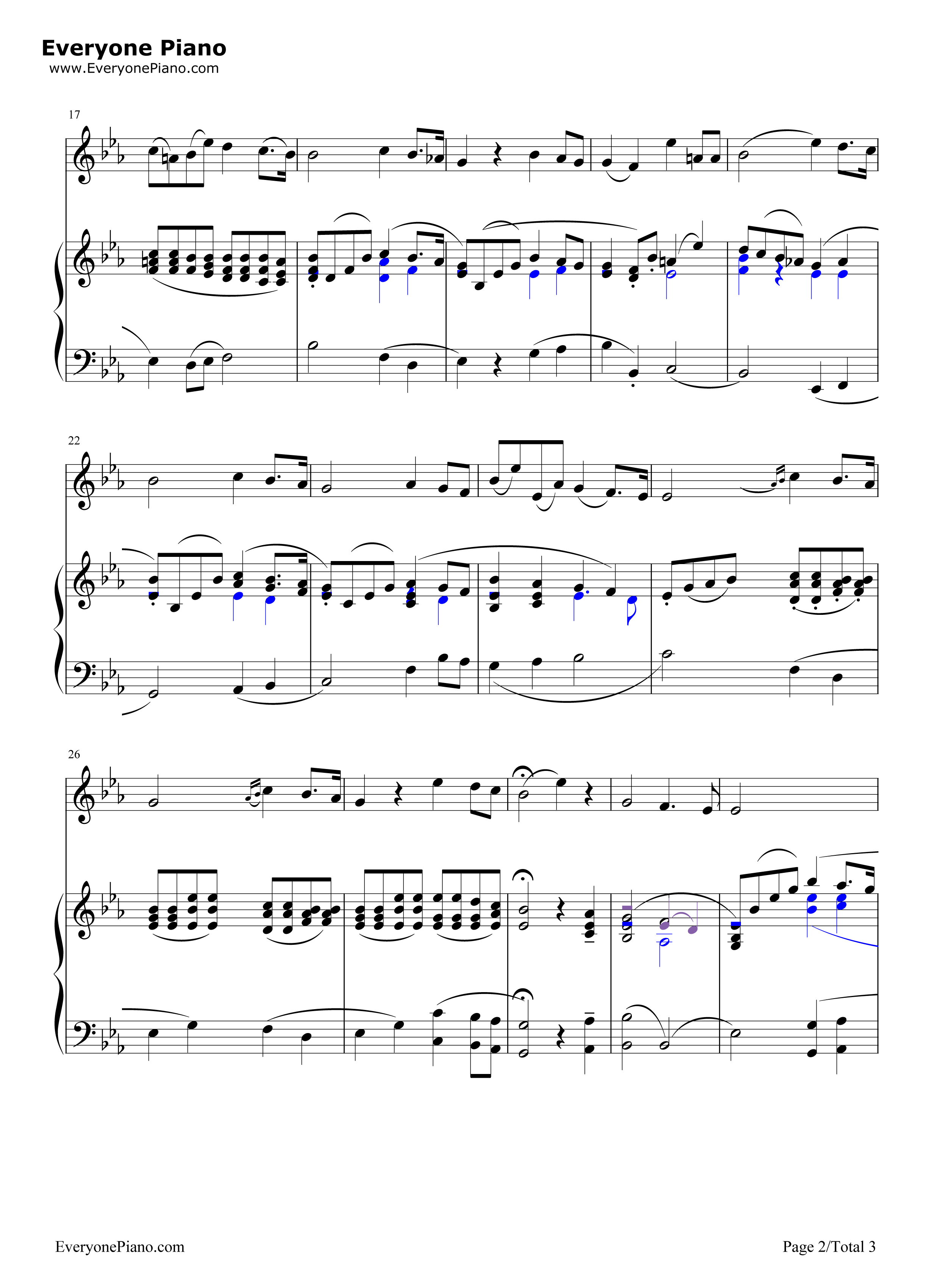 Caro_Mio_Ben钢琴谱_Giuseppe_Giordani