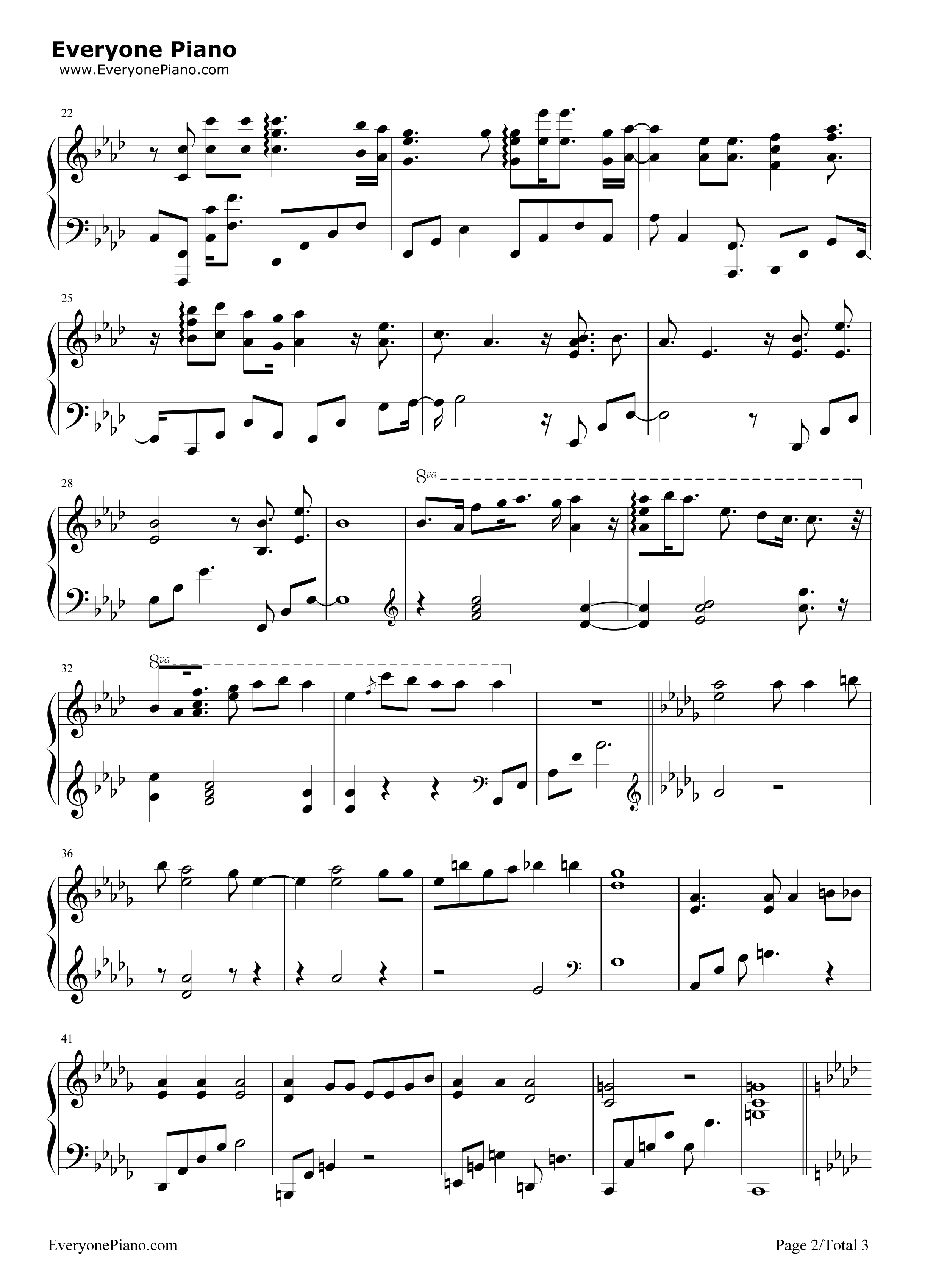 Blue钢琴谱_Hiroyuki_Sawano