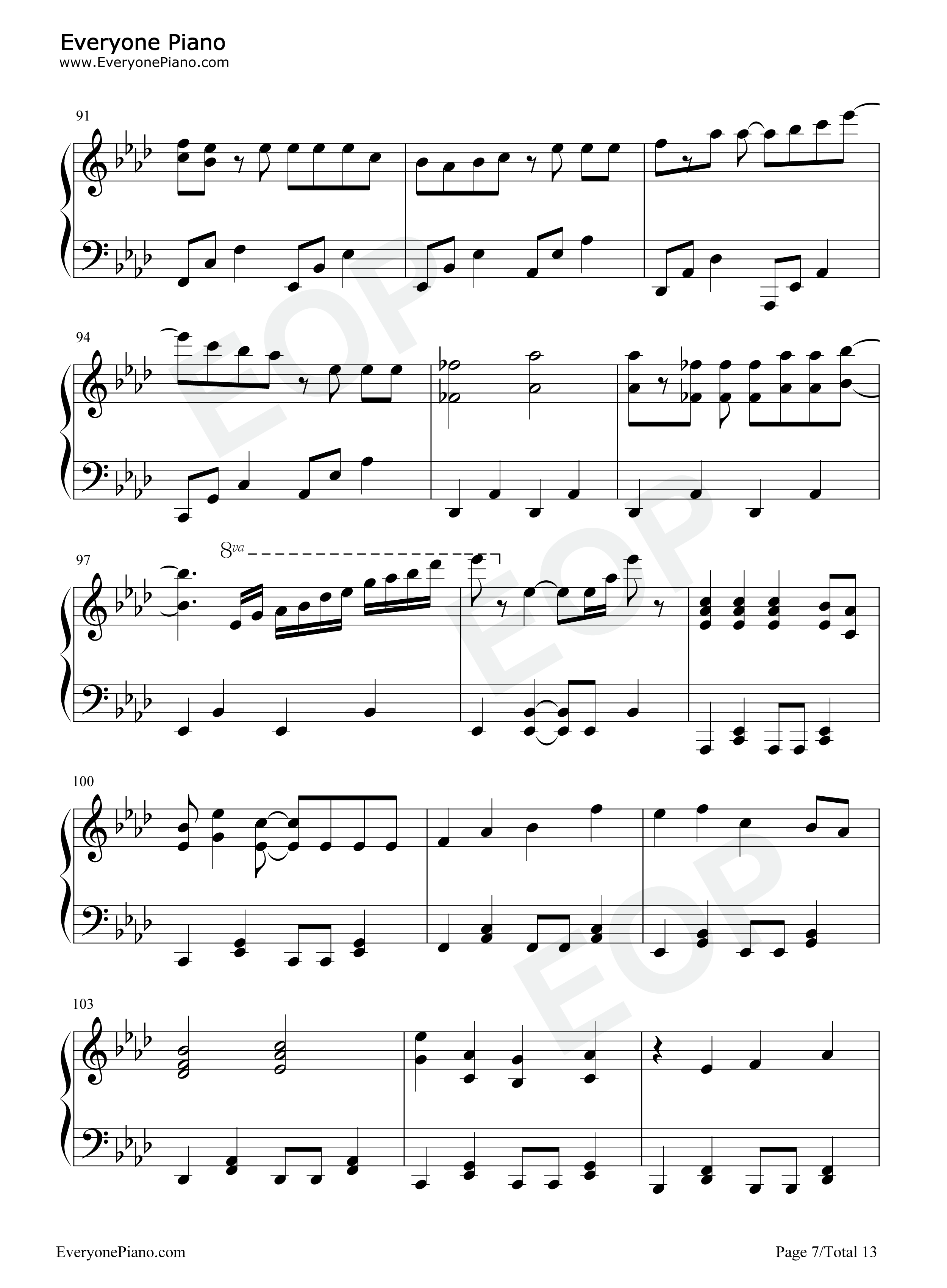 想像フォレスト钢琴谱_IA