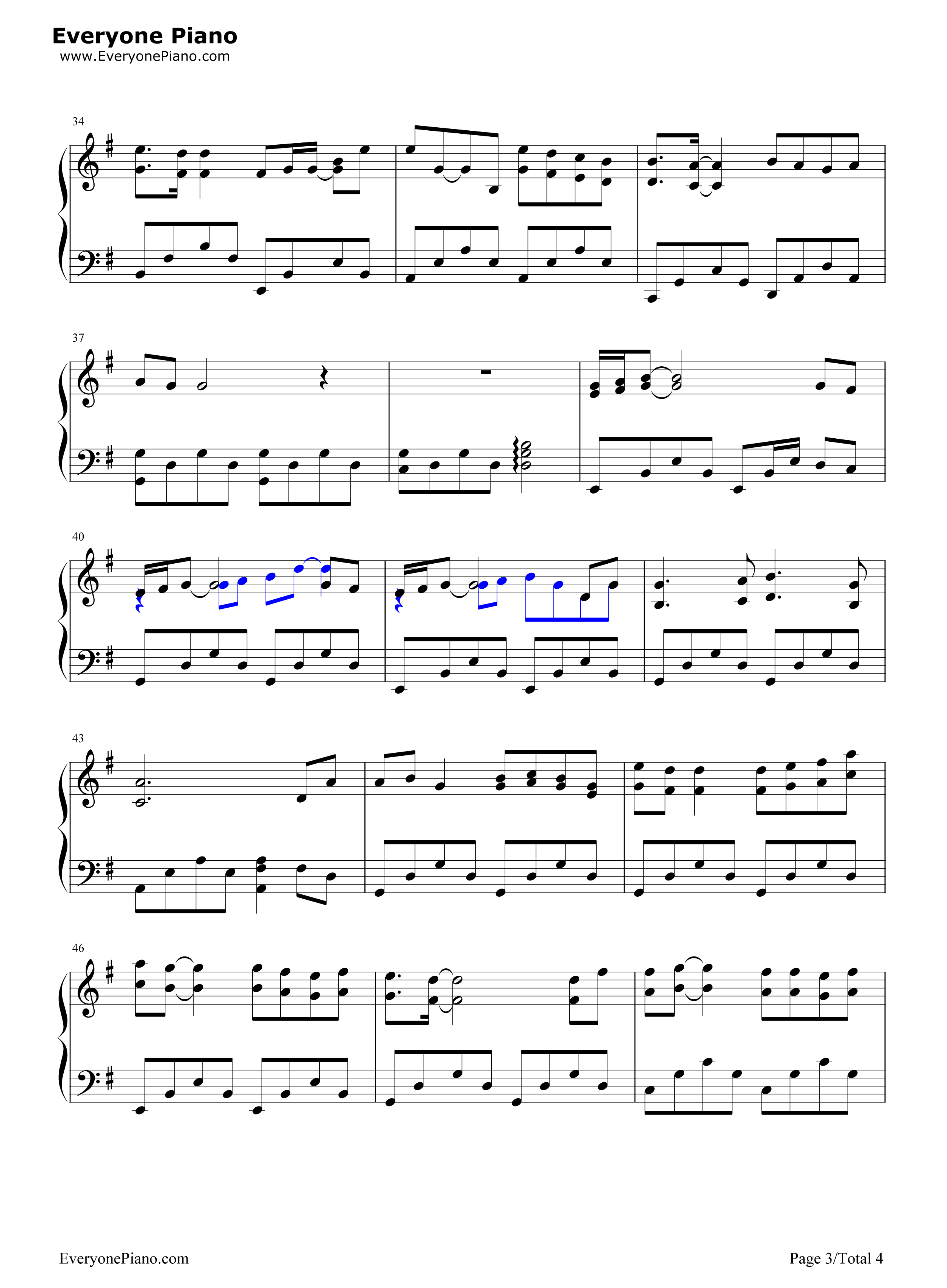 珊瑚海钢琴谱_周杰伦__梁心颐