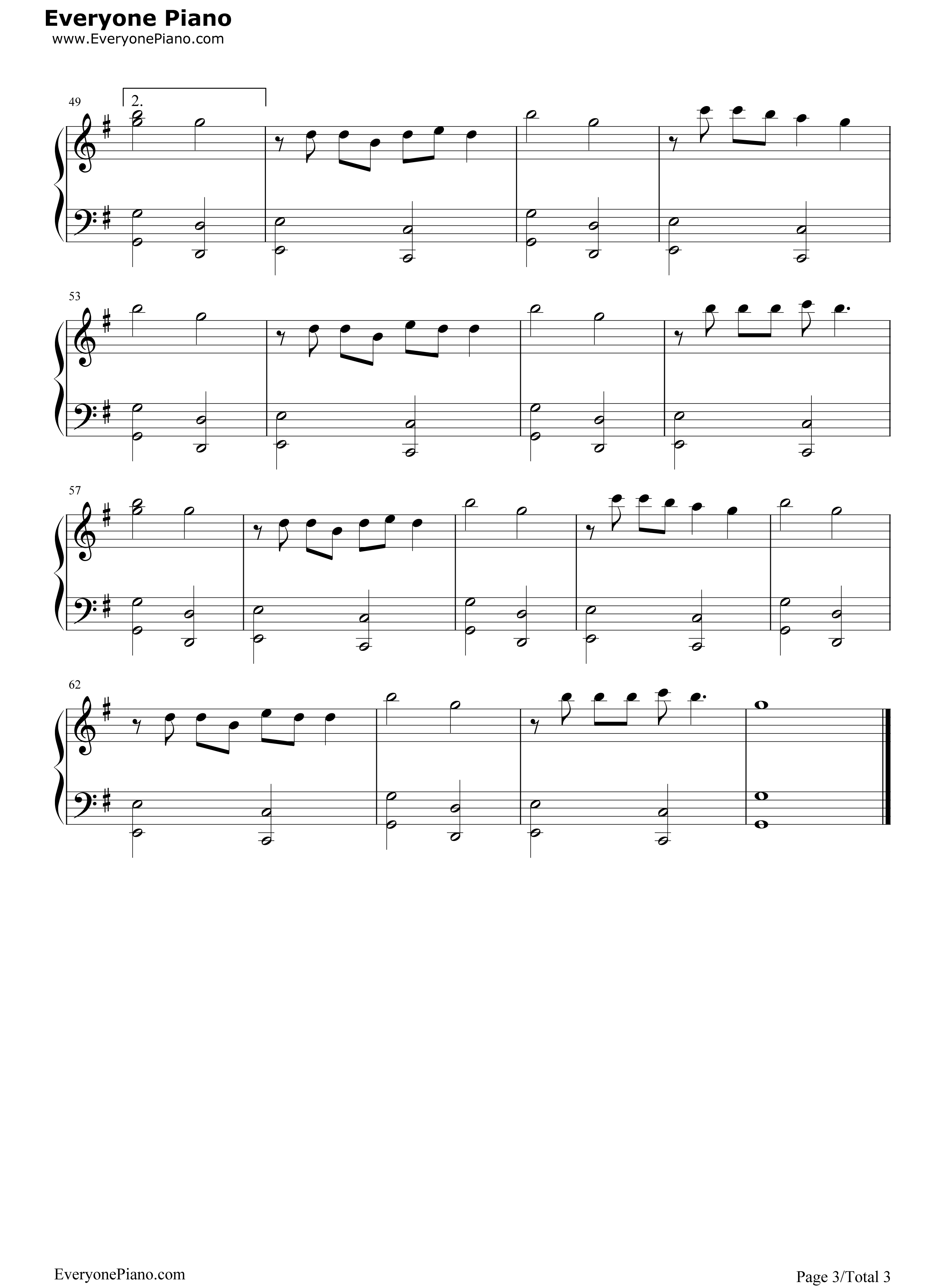 总有幸福在等你钢琴谱_捞仔