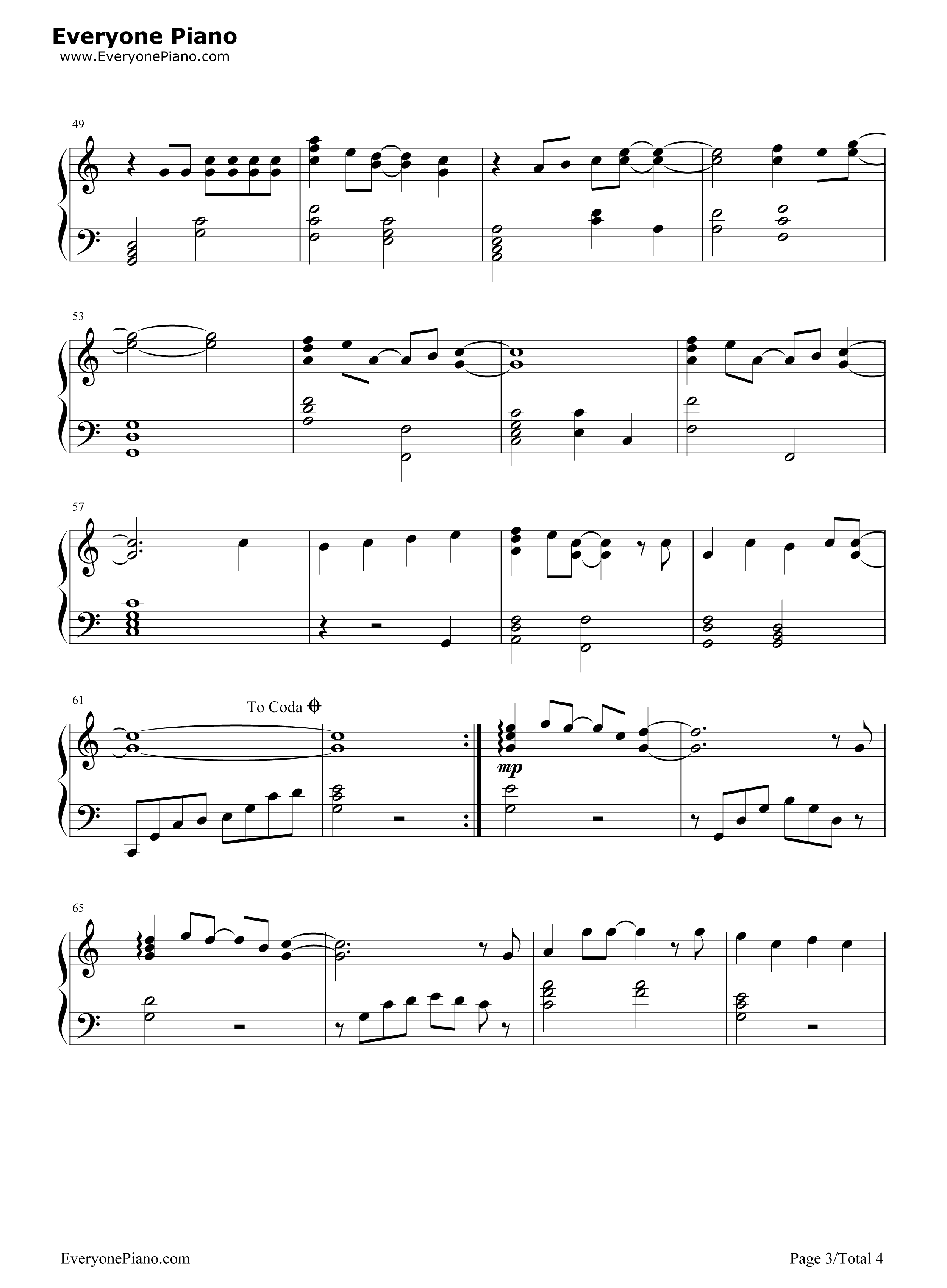 ガーネット钢琴谱_奥华子