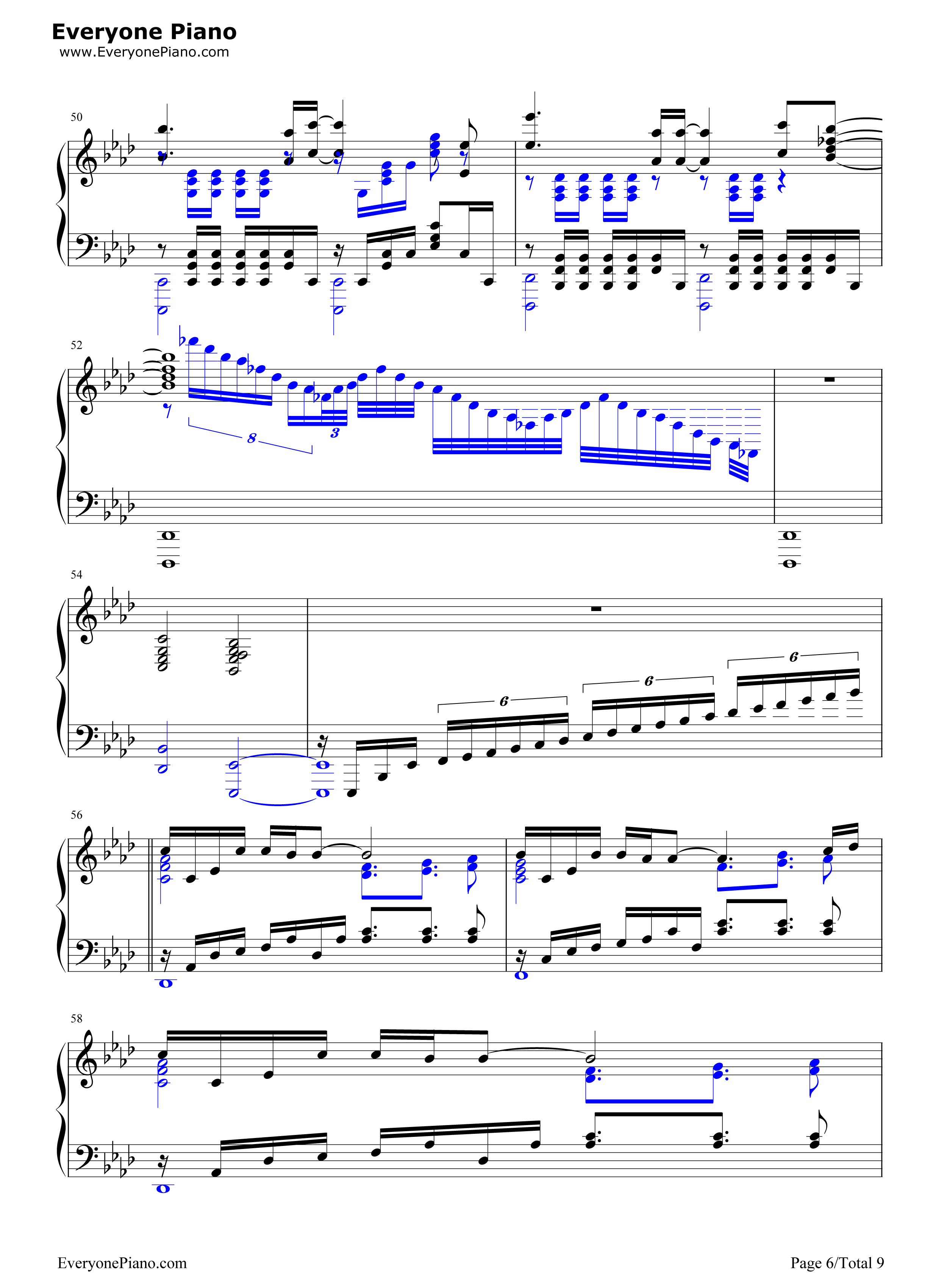 Stay_Alive钢琴谱_爱蜜莉雅（CV:高桥李依）