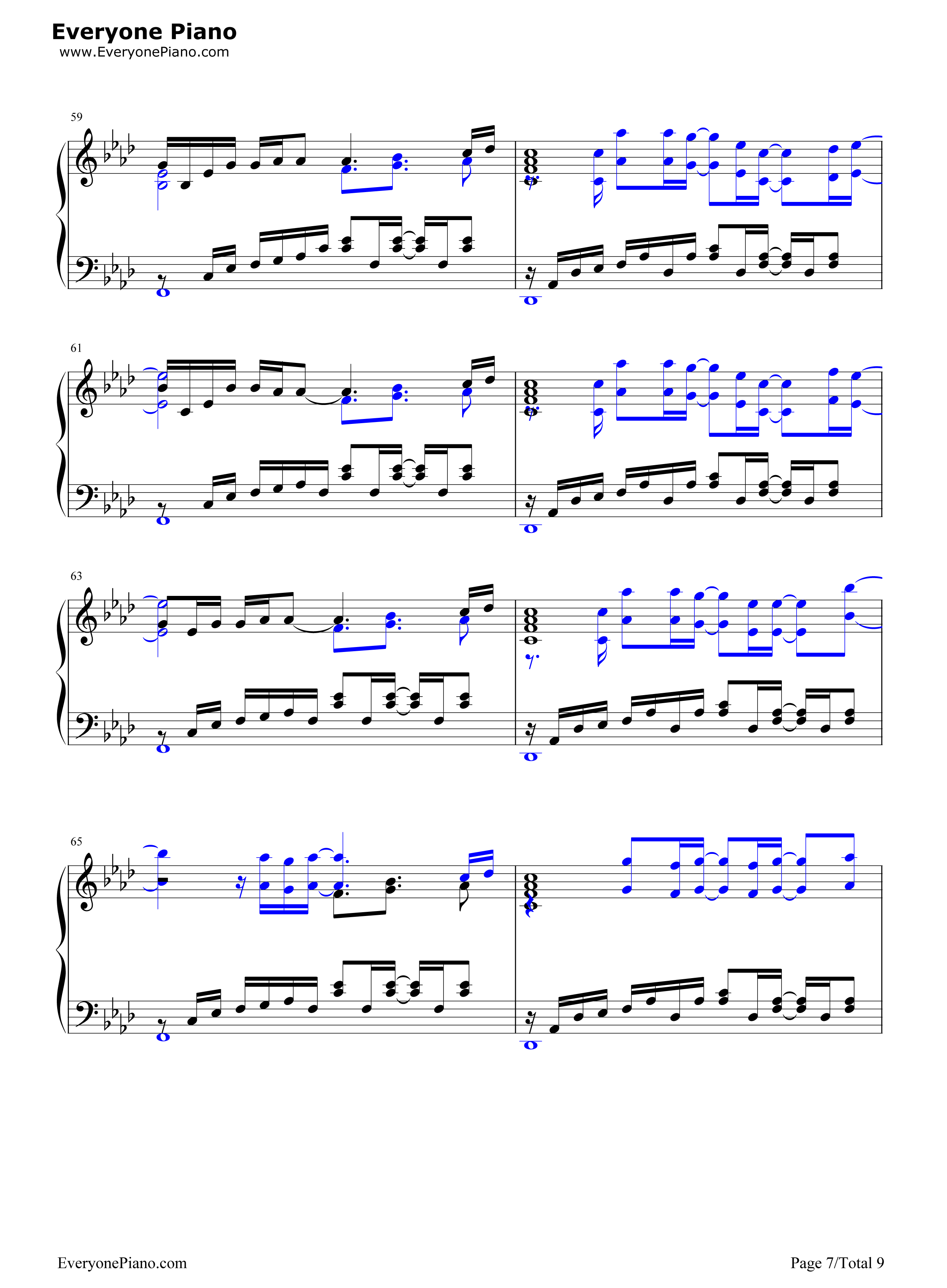 Stay_Alive钢琴谱_爱蜜莉雅（CV:高桥李依）