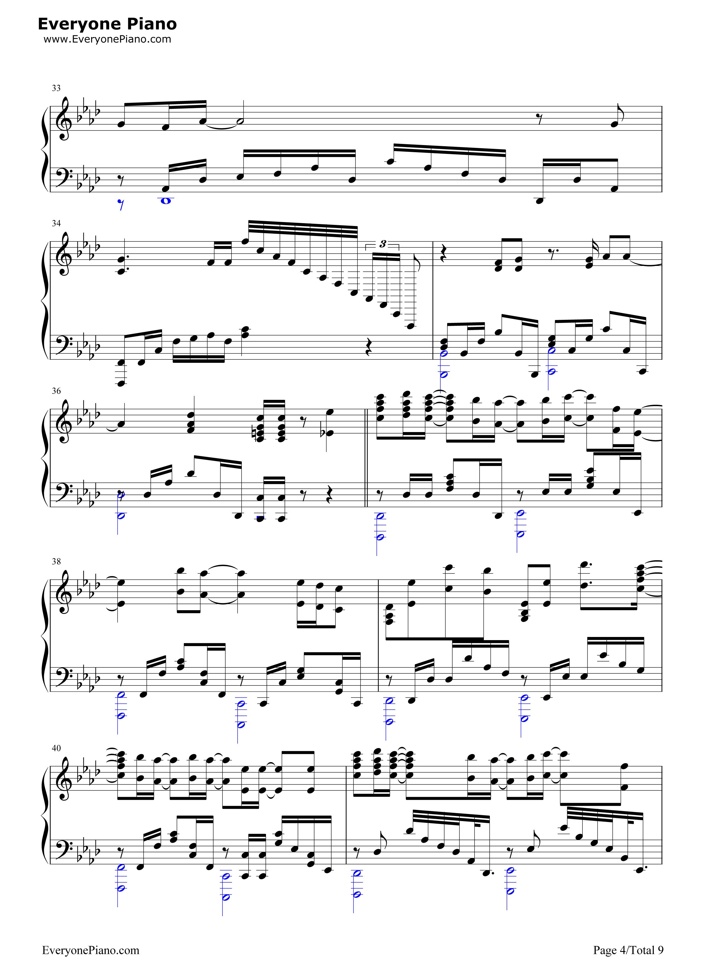 Stay_Alive钢琴谱_爱蜜莉雅（CV:高桥李依）